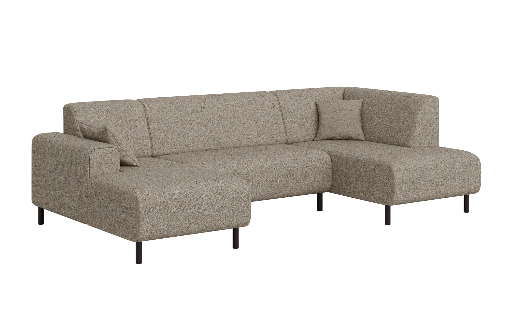 Home affaire Wohnlandschaft »ARROS U-Form mit Wellenunterfederung, Maße B/T/H: 300/163/81 cm«, incl. Zierkissen, mit Recamiere links/rechts bestellbar, auch in Cord