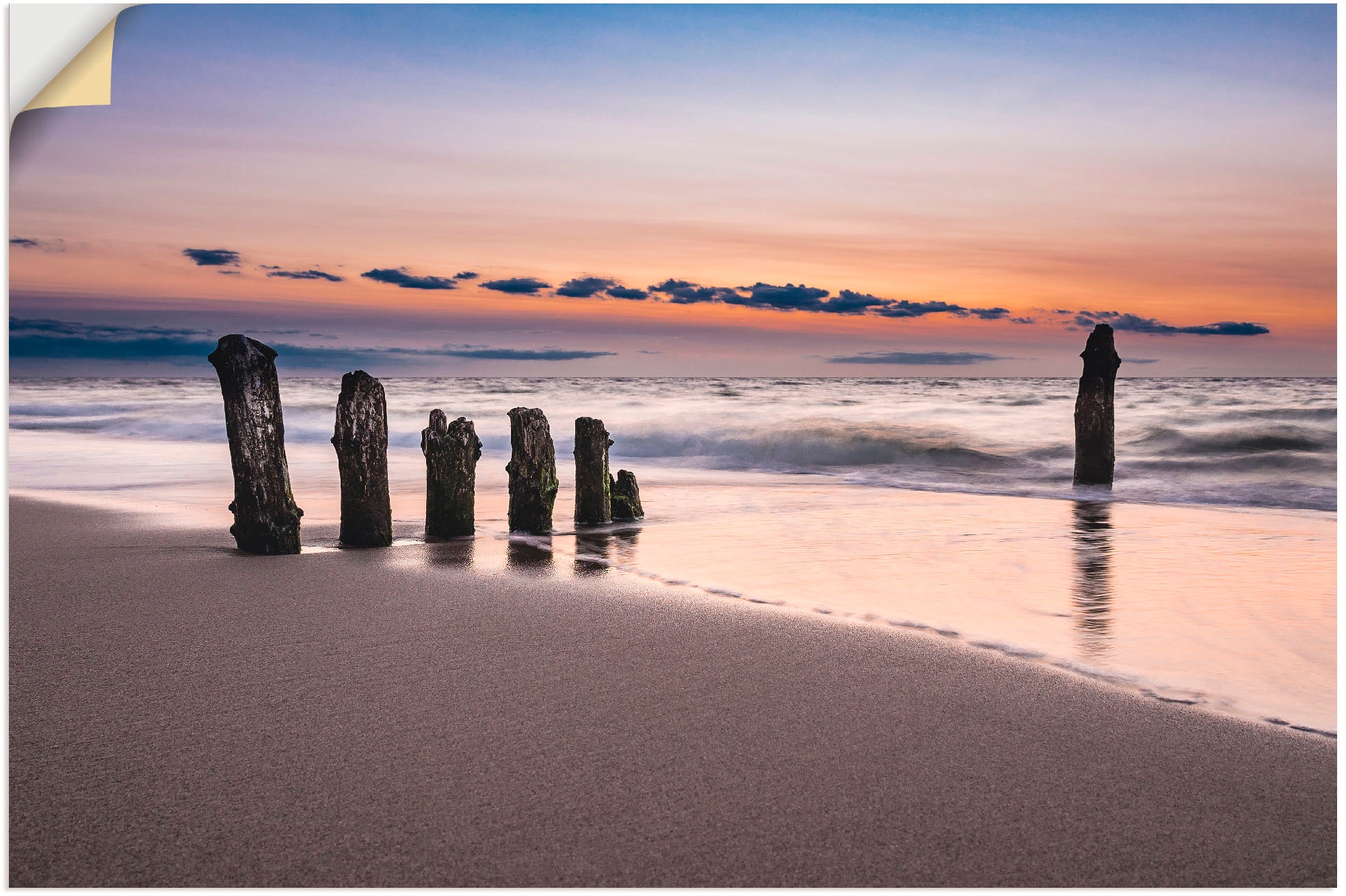 Artland Wandbild »Buhne an der Küste der Ostsee«, Strand, (1 St.), als Alub günstig online kaufen