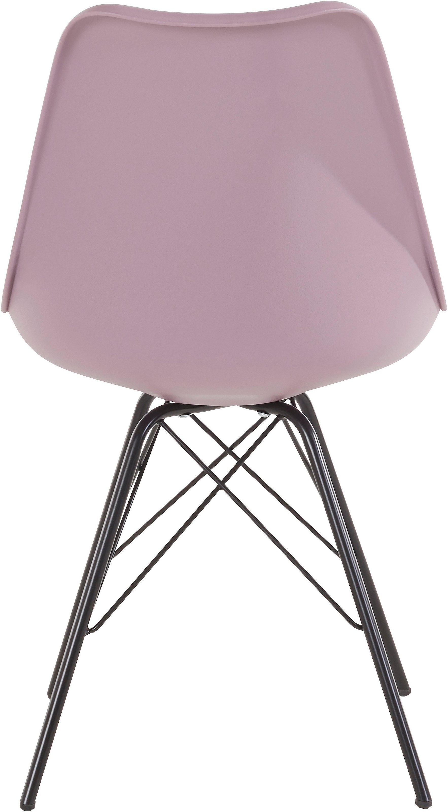 Homexperts 4-Fußstuhl »Ursel 01«, (Set), 2 St., Kunstleder, Sitzschale mit Sitzkissen in Kunstleder