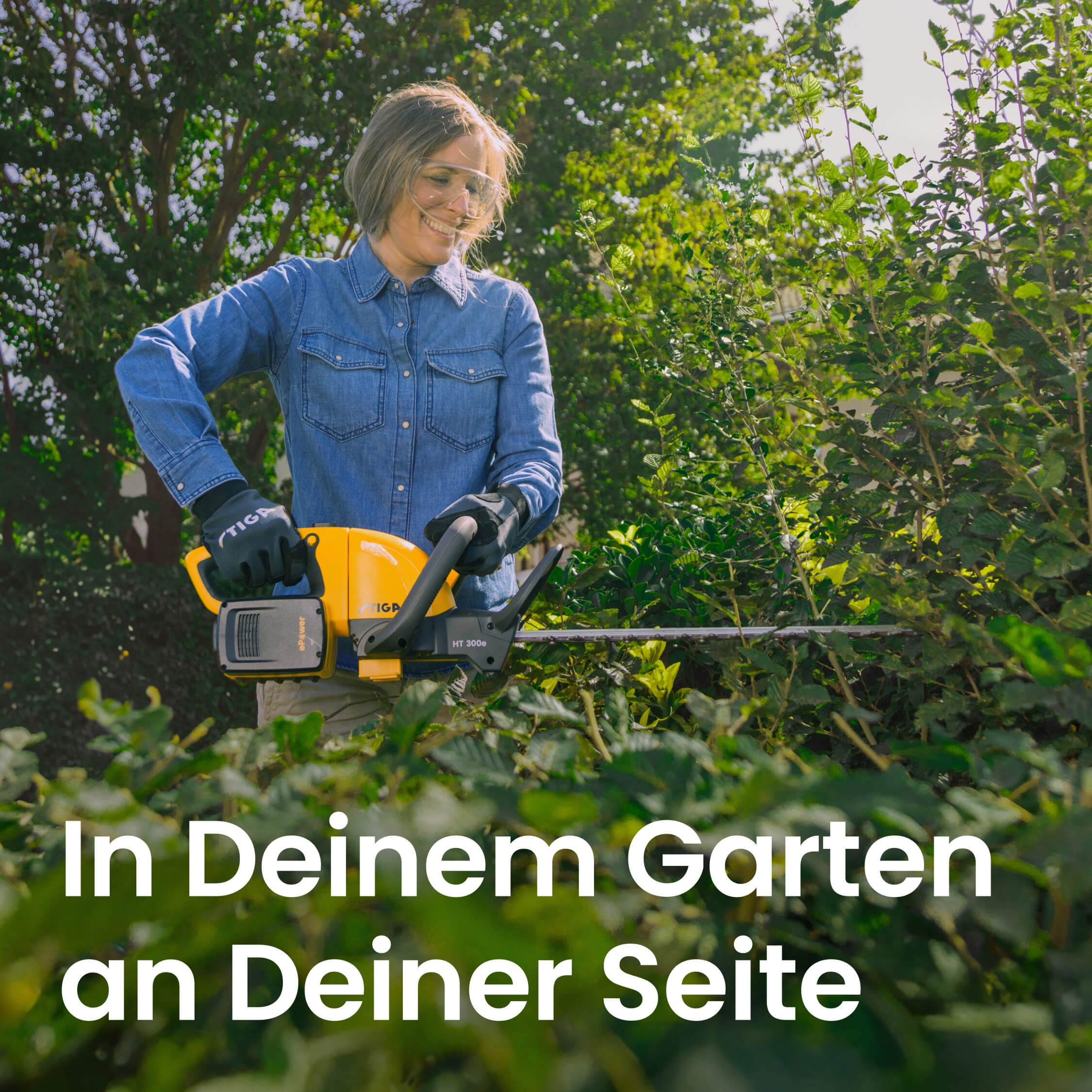 STIGA GARDEN Akku-Heckenschere »HT 300e« (Set, Inkl. 2x 20 V (2 Ah) Akku, Schutzhülle, Wandhalterung und Ladegerät, )  54 cm Schnittlänge