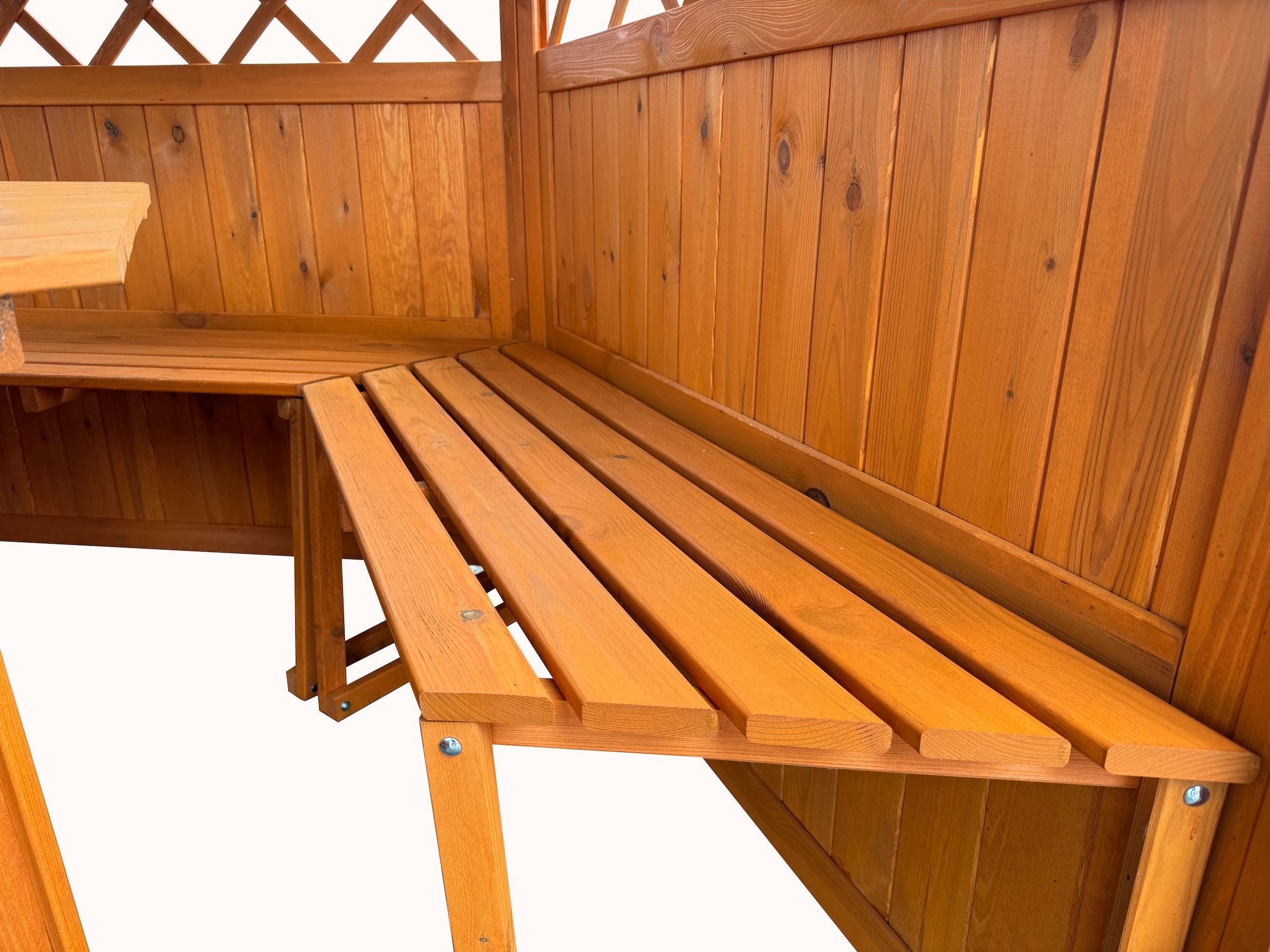 promadino Pavillon »Marburg« BxT: 309x309 cm, inkl. Sitzgruppe und Brüstung