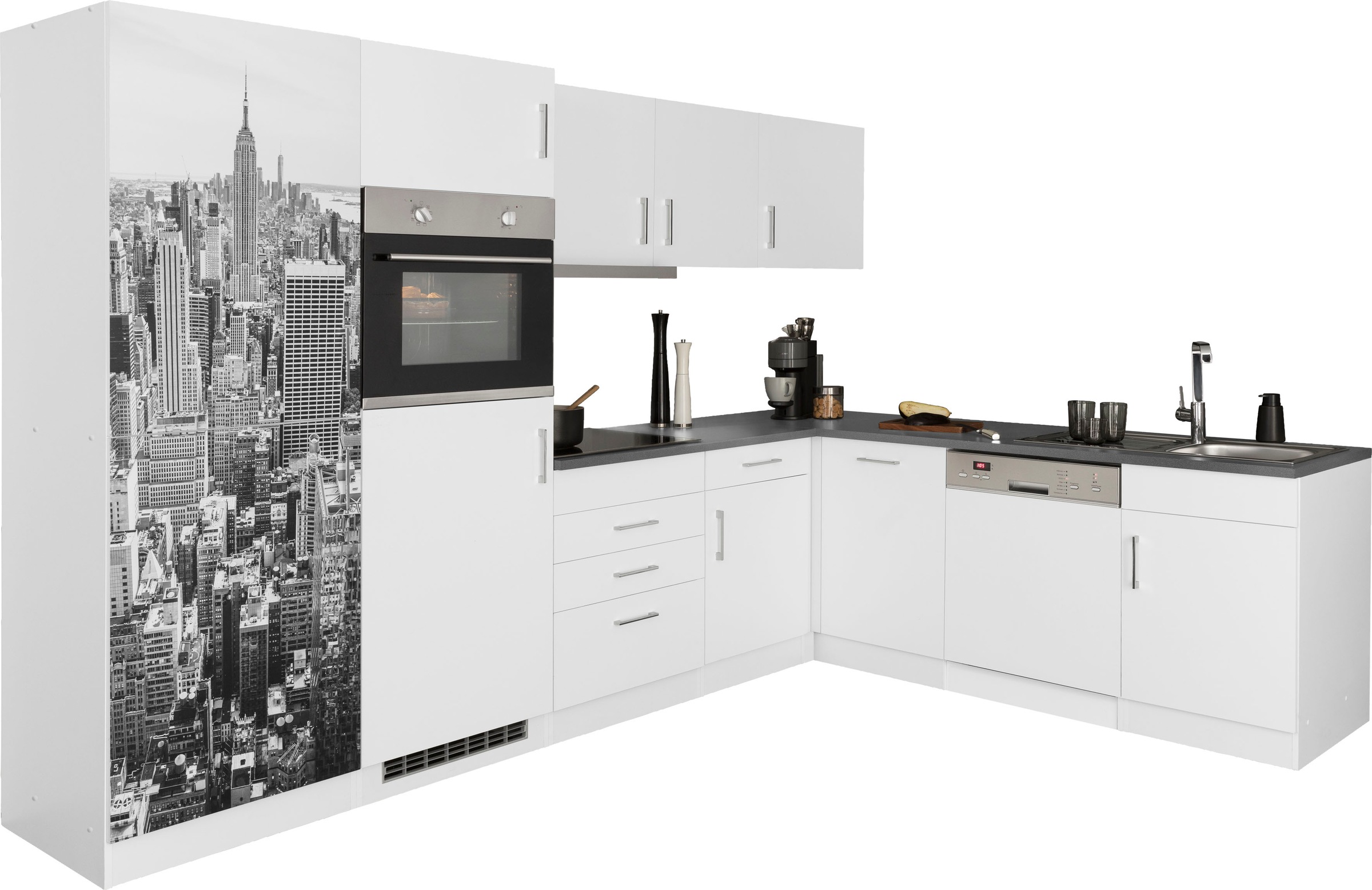 HELD MÖBEL Winkelküche »Paris«, Stellbreite 290/220 cm, wahlweise mit Induk günstig online kaufen