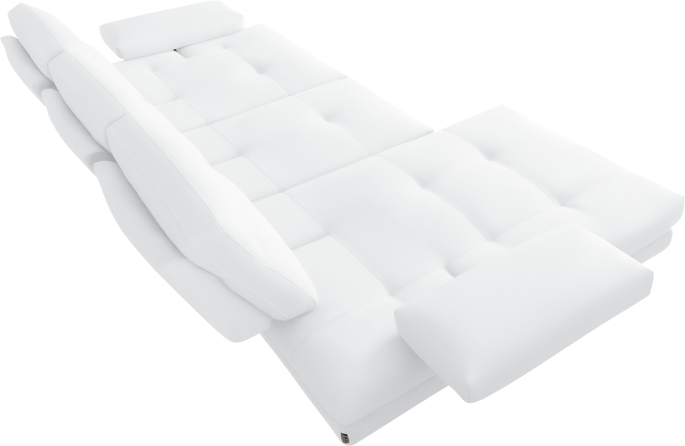 CALIA ITALIA Ecksofa »Toby Wing, L-Form, Designsofa mit sensationellem Sitzkomfort«, inklusive Sitztiefenverstellung, Füße in chrom glänzend
