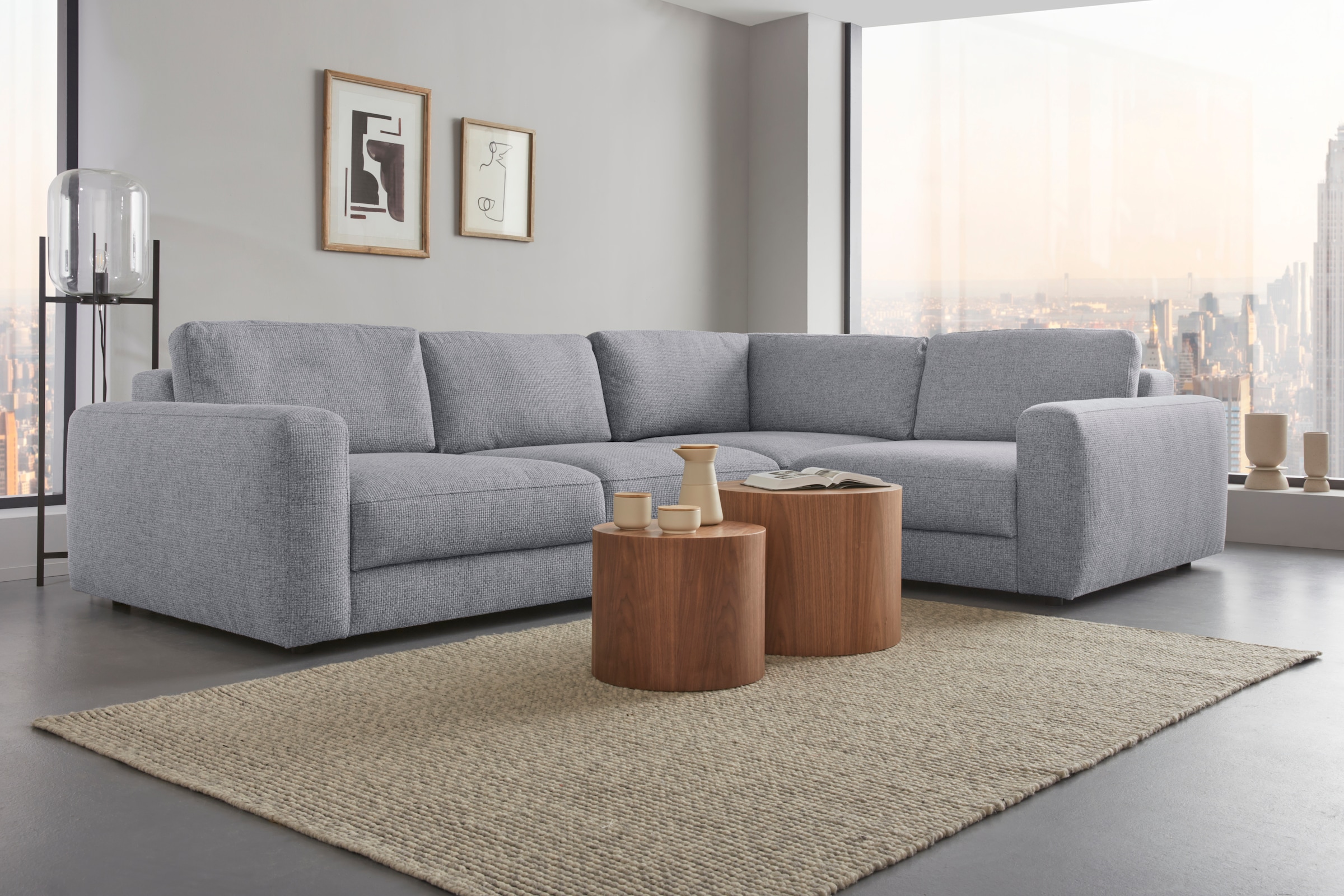 Home affaire Ecksofa »Bloomfield, Breite 304cm, Mega Polsterecke mit viel P günstig online kaufen