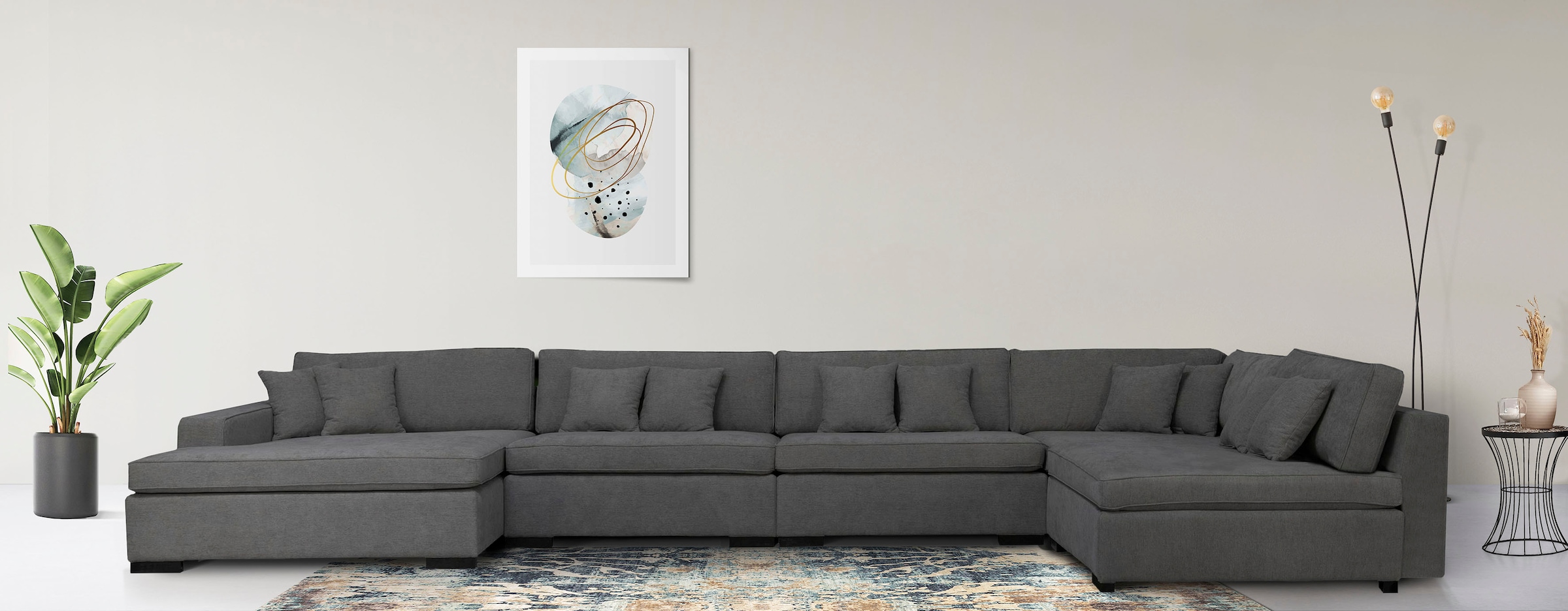 Home affaire Wohnlandschaft »Skara U-Form«, Lounge-Sofa mit Federkernpolste günstig online kaufen