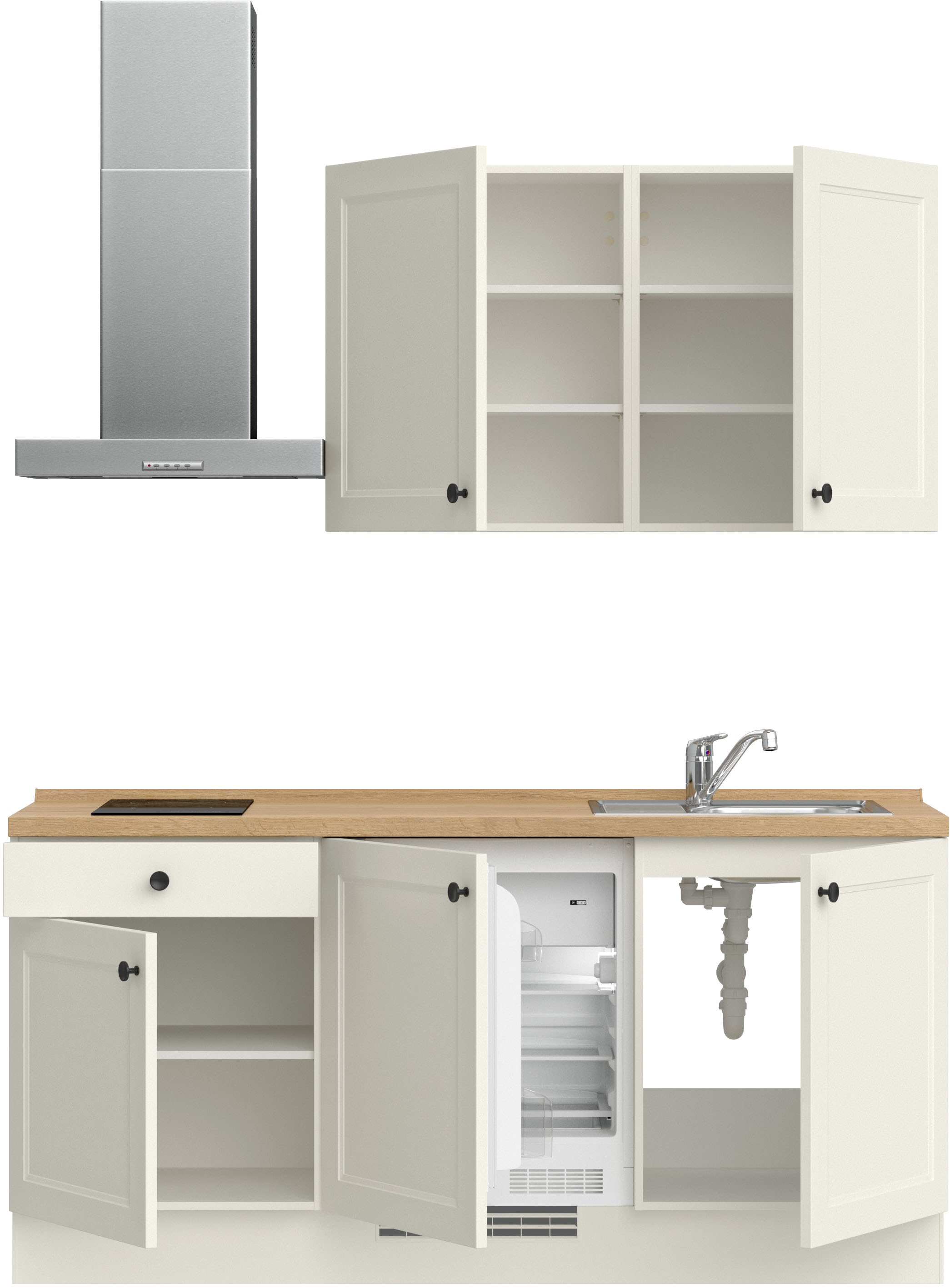 nobilia® Küchenzeile »"Cascada I"«, vormontiert, Ausrichtung wählbar, Breite 180 cm, wahlw. mit E-Geräten
