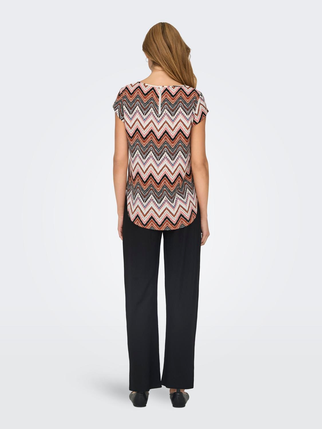ONLY Shirtbluse »ONLVIC S/S AOP TOP NOOS PTM«, mit Allover Druck