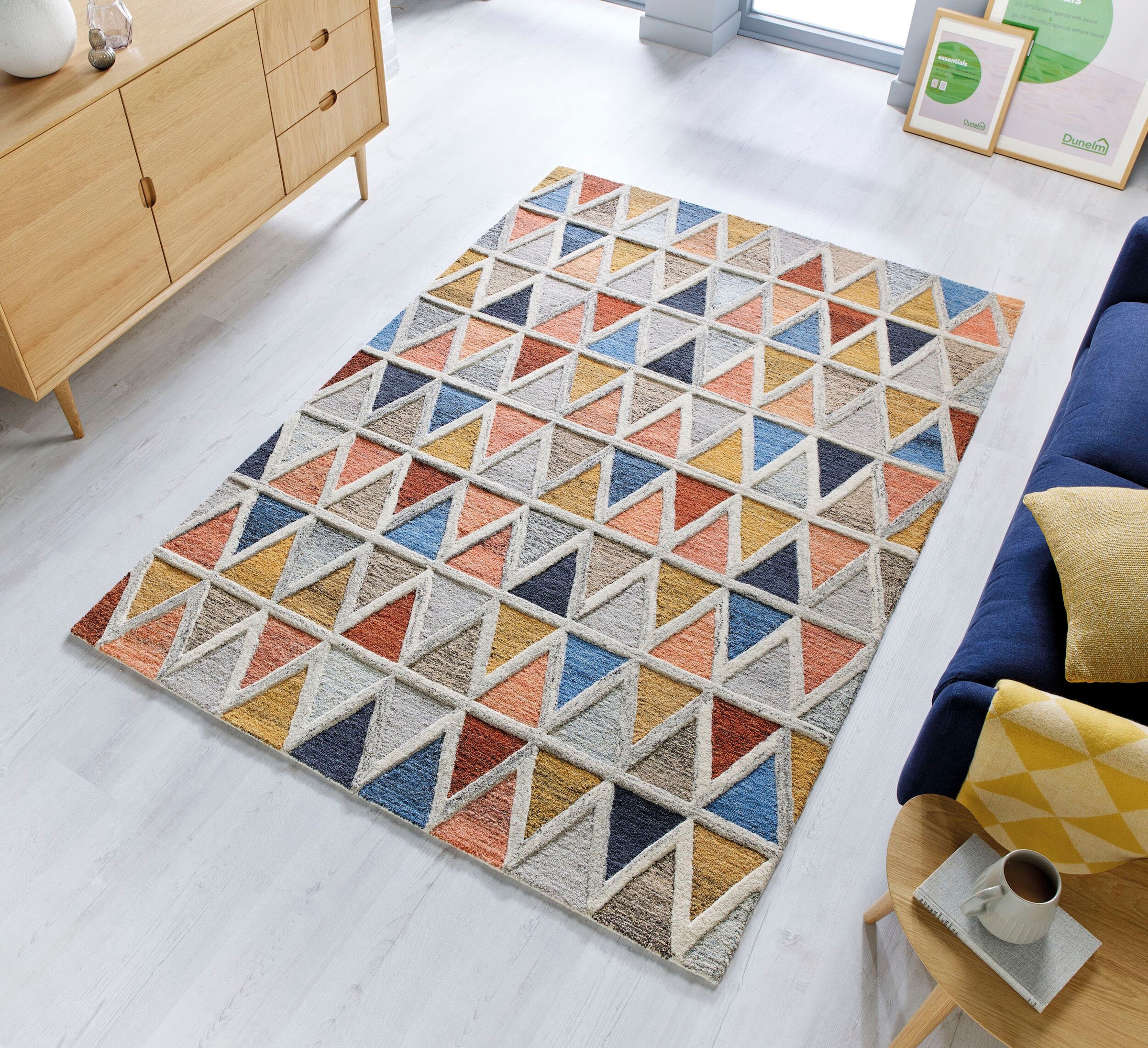 FLAIR RUGS Wollteppich »Moretz«, rechteckig, 10 mm Höhe, 100% Wolle, geomet günstig online kaufen