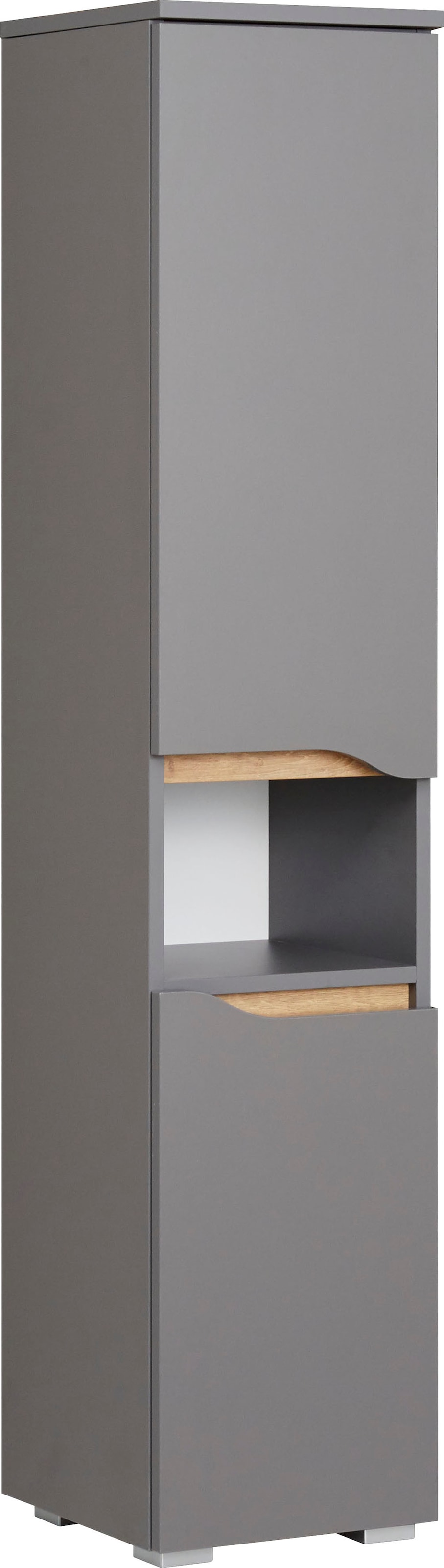 Saphir Midischrank »Quickset Badschrank 30 cm breit, 2 Türen, 1 Nische, 2 Einlegeböden«, Badezimmer-Midischrank inkl. Türdämpfer, grifflos