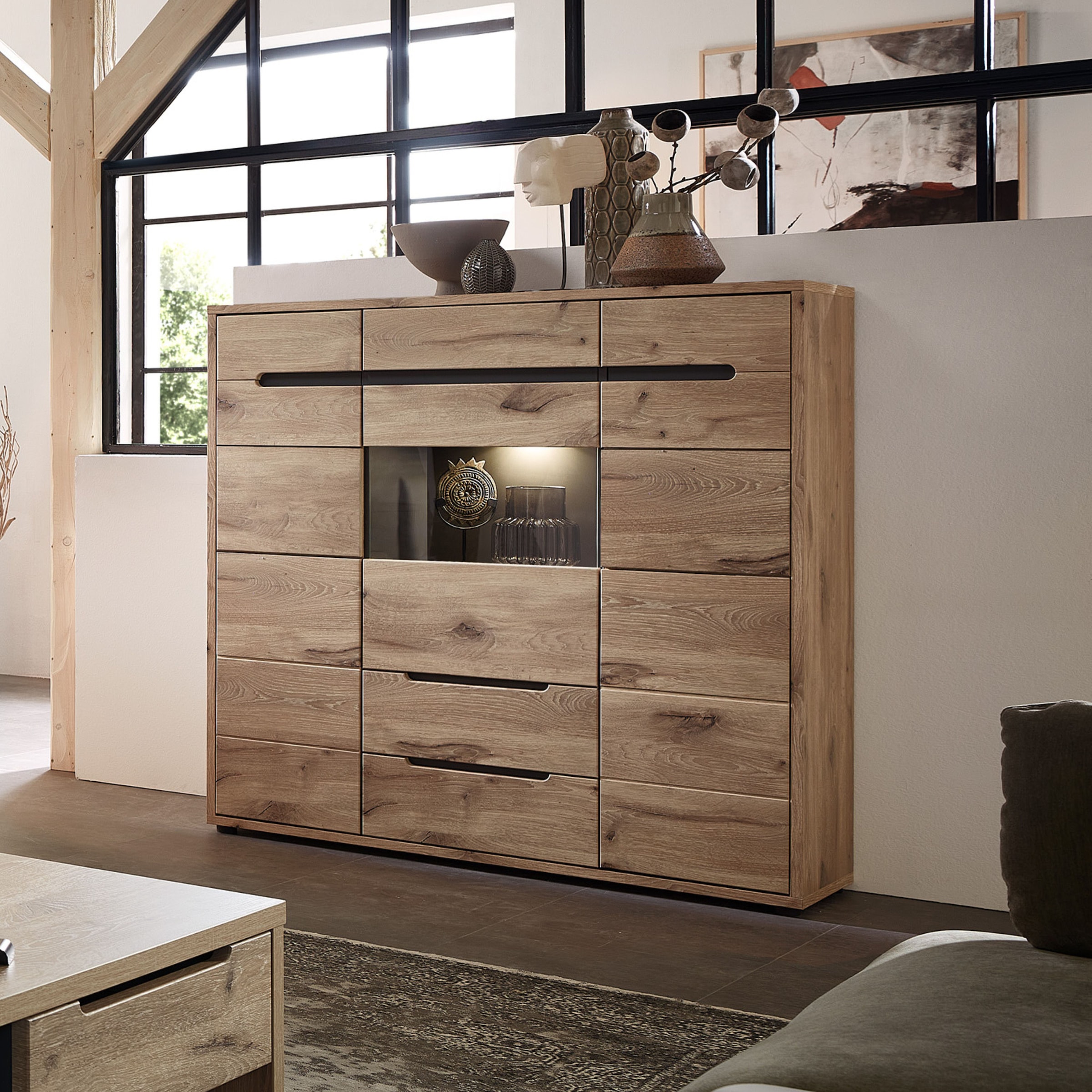 Innostyle Highboard »BELLANO«, Viking Oak Nature