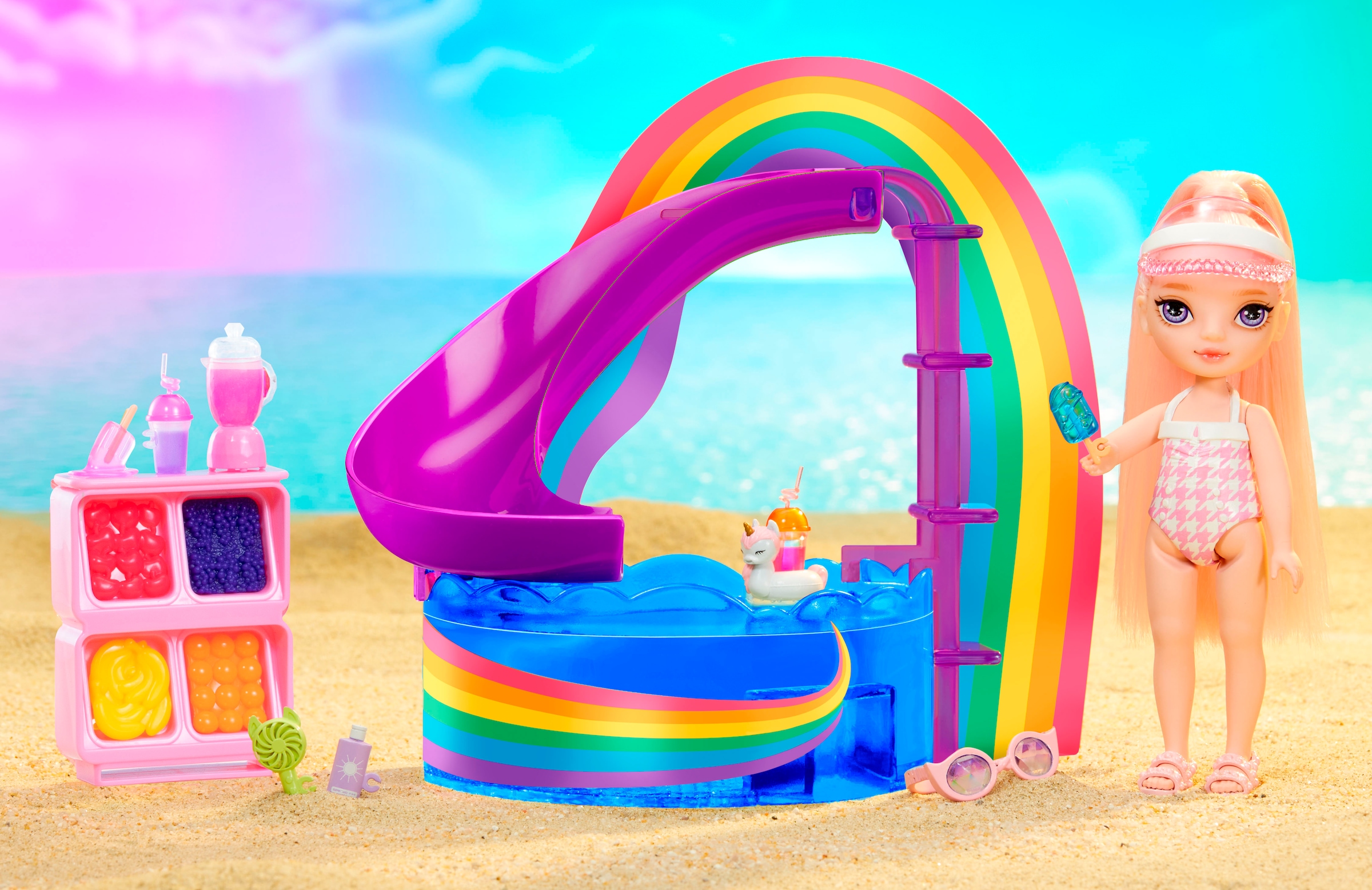 RAINBOW HIGH Minipuppe »Rainbow High Little Pool Day with Blush Playset«
