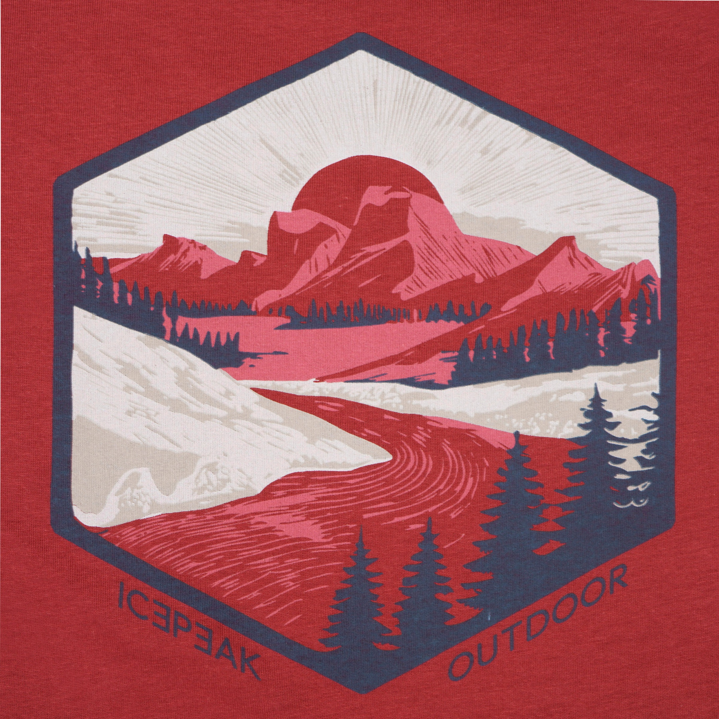 Icepeak T-Shirt »MOSBACH« mit Print, aus Baumwolle, klassischer T-Shirt-Schnitt