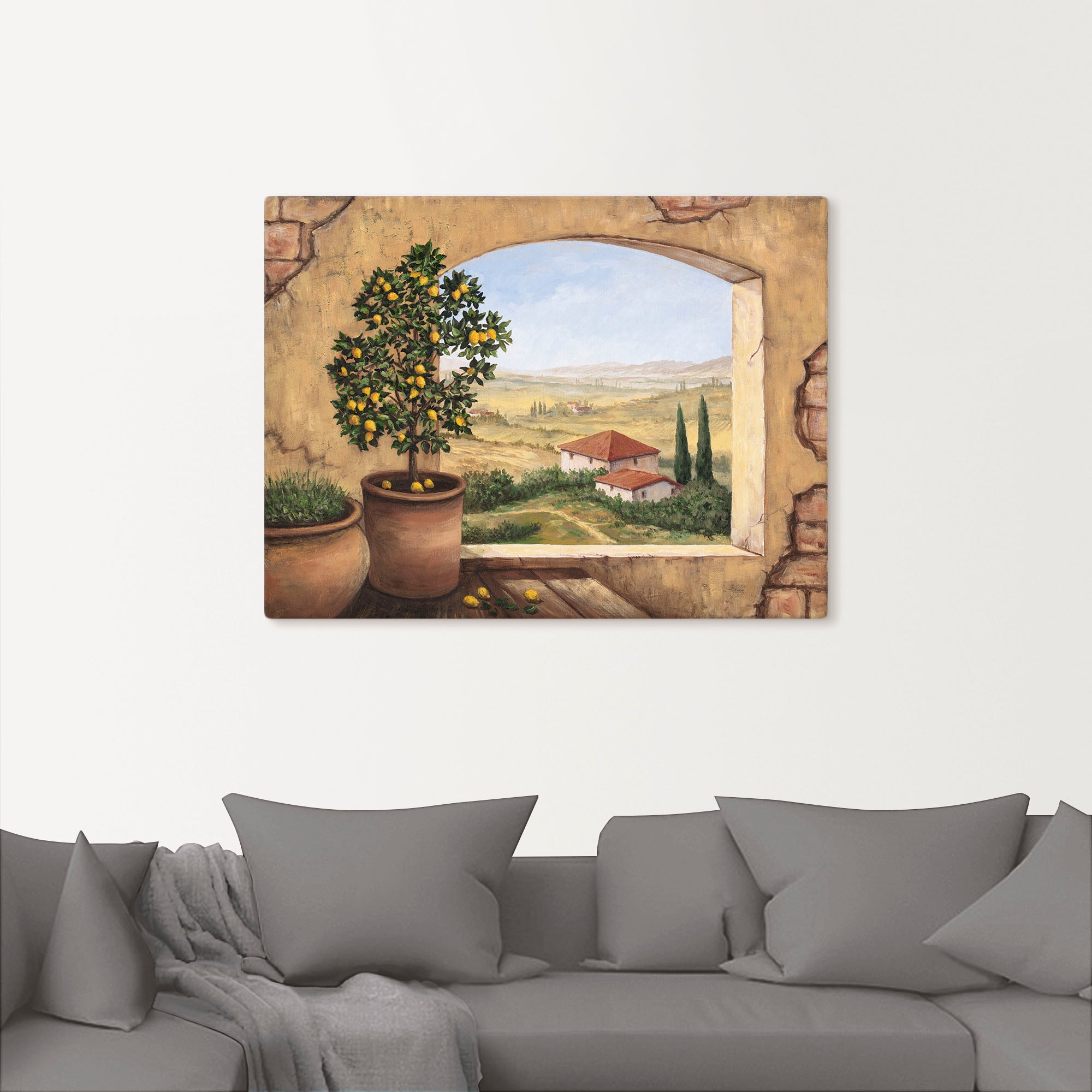 Artland Wandbild »Fenster in der Toskana«, Fensterblick, (1 St.), als Alubi günstig online kaufen