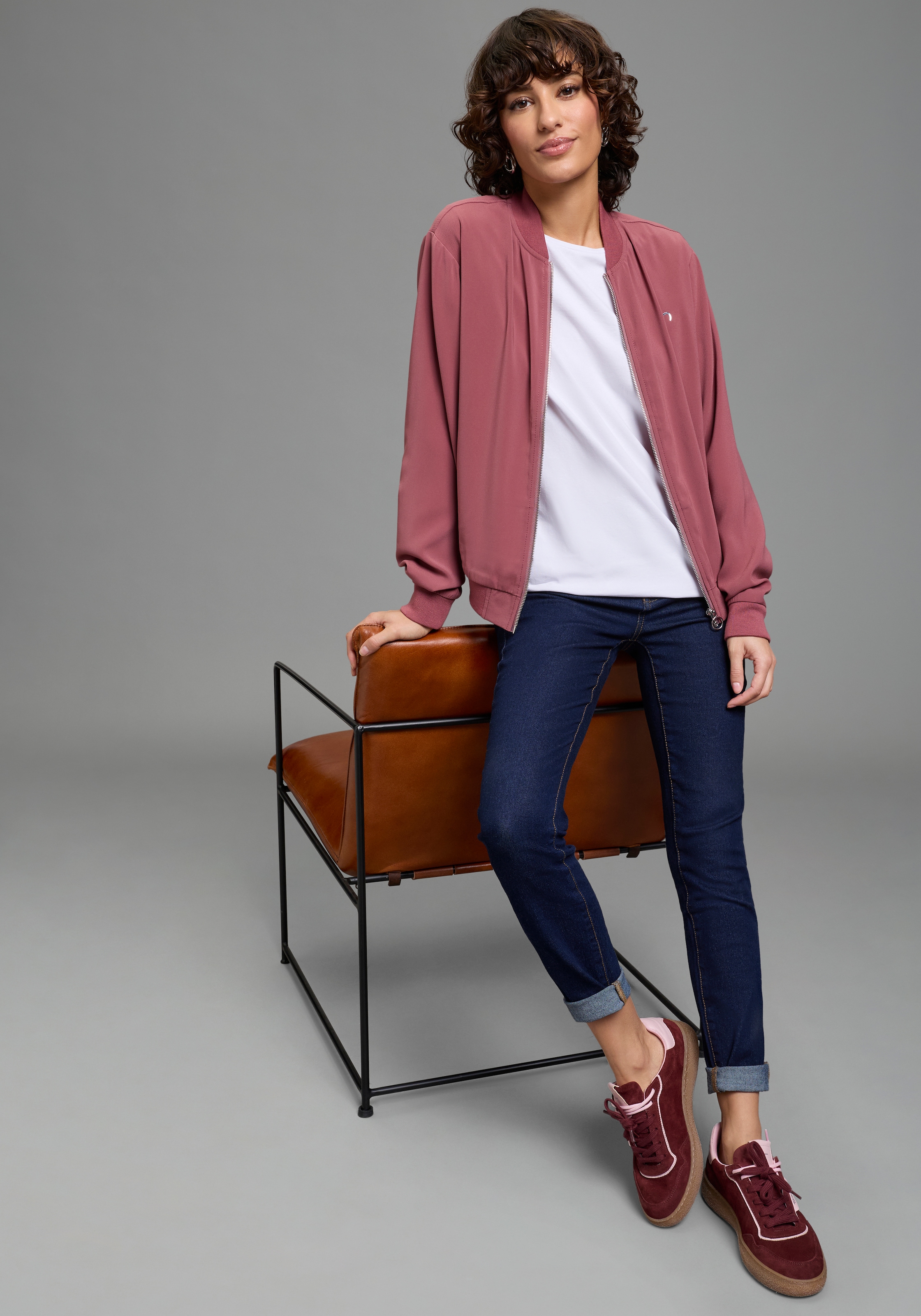 Laura Scott 3/4-Arm-Shirt Basic-Stil, 3/4-Ärmellänge, U-Boot-Ausschnitt