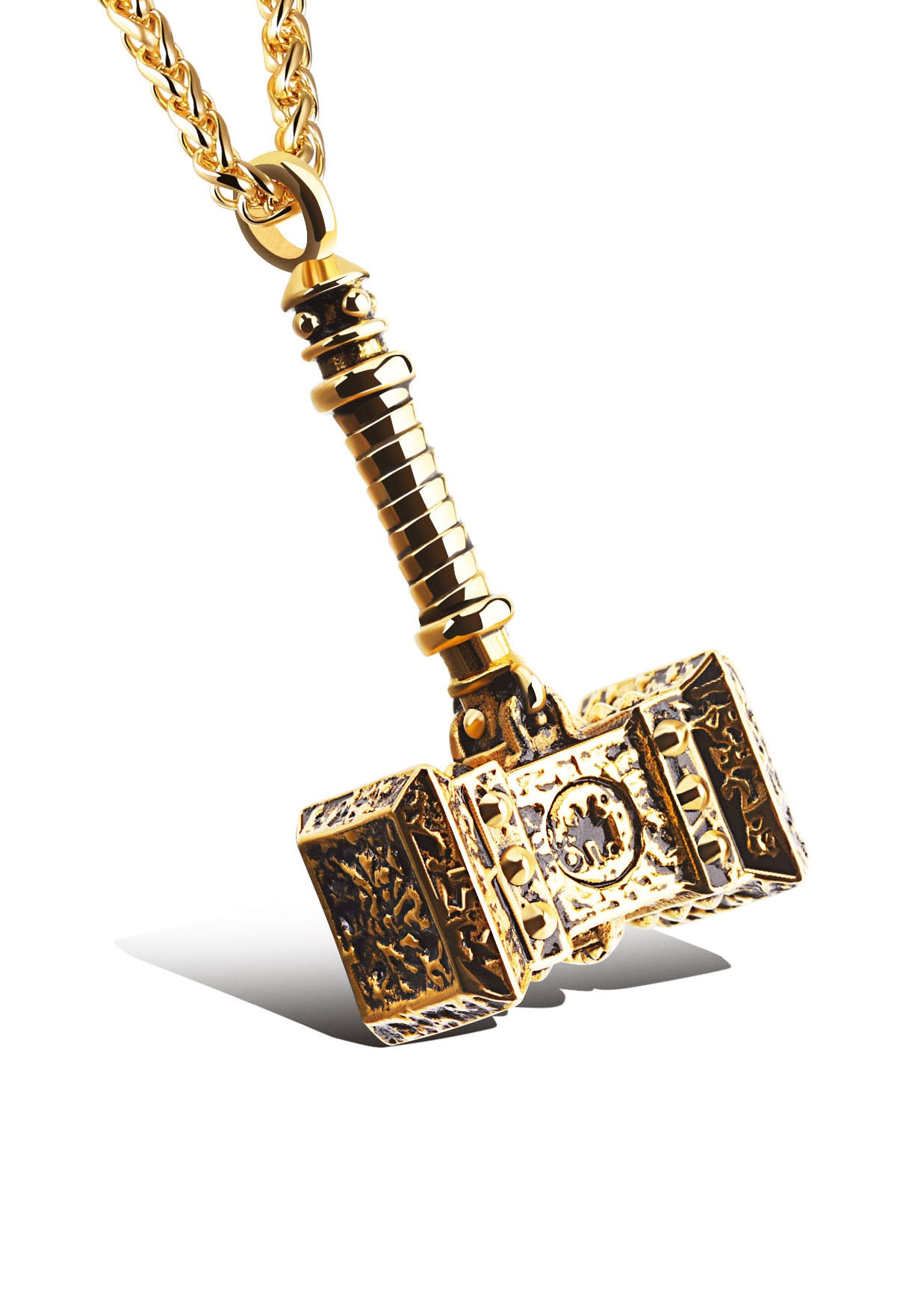 Firetti Kette mit online Geschenk, »Schmuck Anhänger bestellen Hammer, strukturiert«