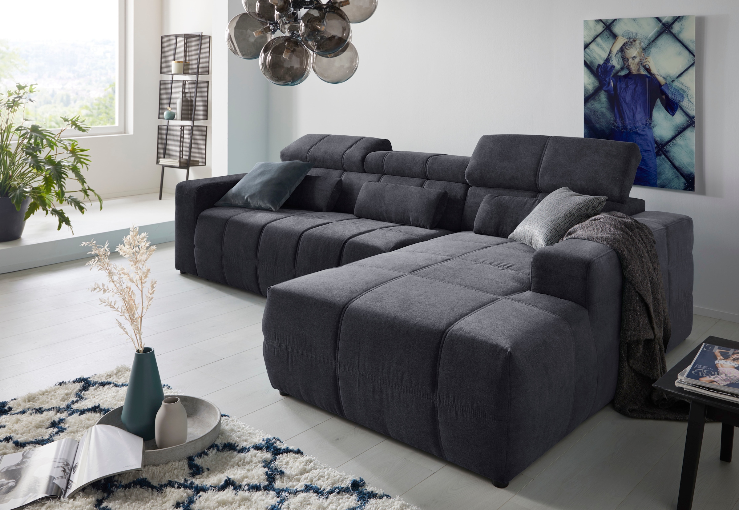 DOMO collection Ecksofa »Brandon Sitzbelastung 140 kg, große Ausführung, B/ günstig online kaufen