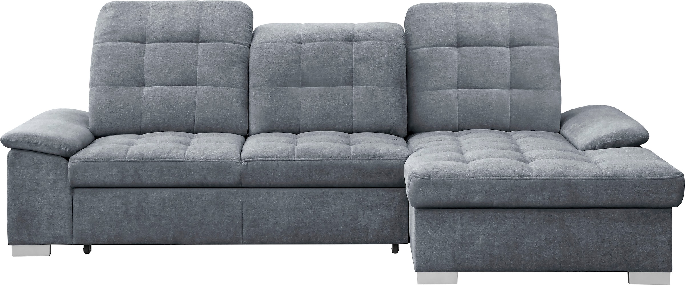 WERK2 Ecksofa Carmen, Sofa, Eckcouch mit Schlaffunktion, Bettkasten und Sitztiefenverstellung