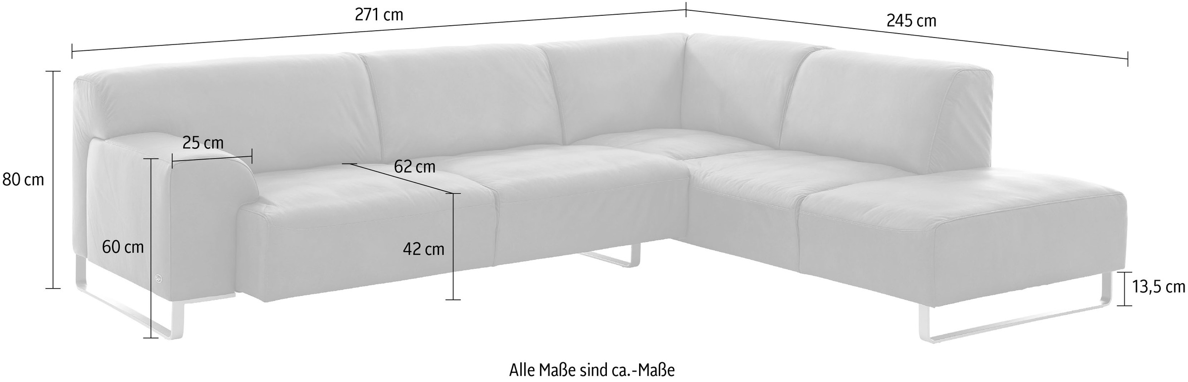W.SCHILLIG Ecksofa, (2 St.)