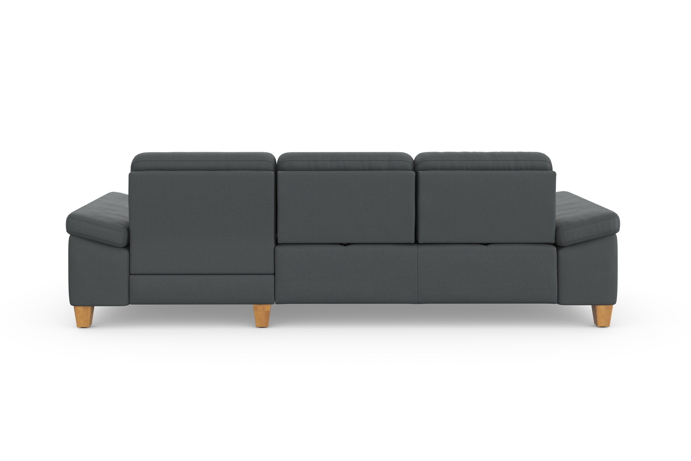sit&more Ecksofa »Westham L-Form«, mit Recamiere, mit oder ohne Bettfunktion, Bettkasten, Füße Eiche