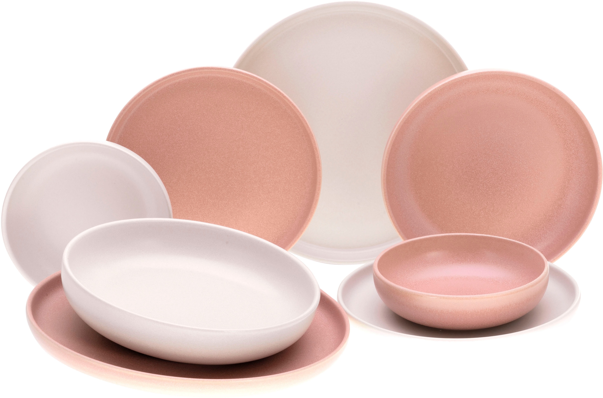 CreaTable Tafelservice »Uno«, (Set, 8 tlg.), seidenmatte Glasur günstig online kaufen
