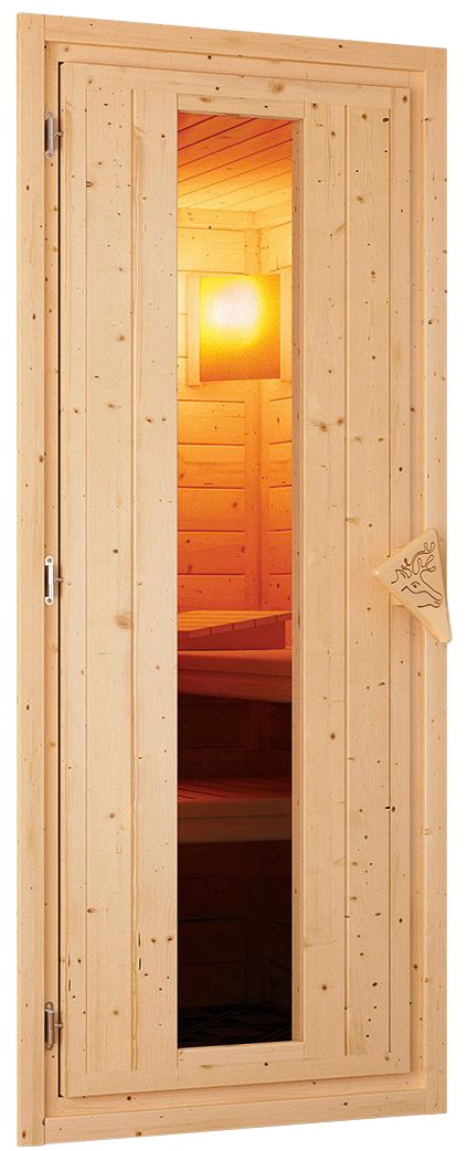 Karibu Sauna »Finja« Set,  3,6-kW-Plug & Play Ofen mit externer Steuerung