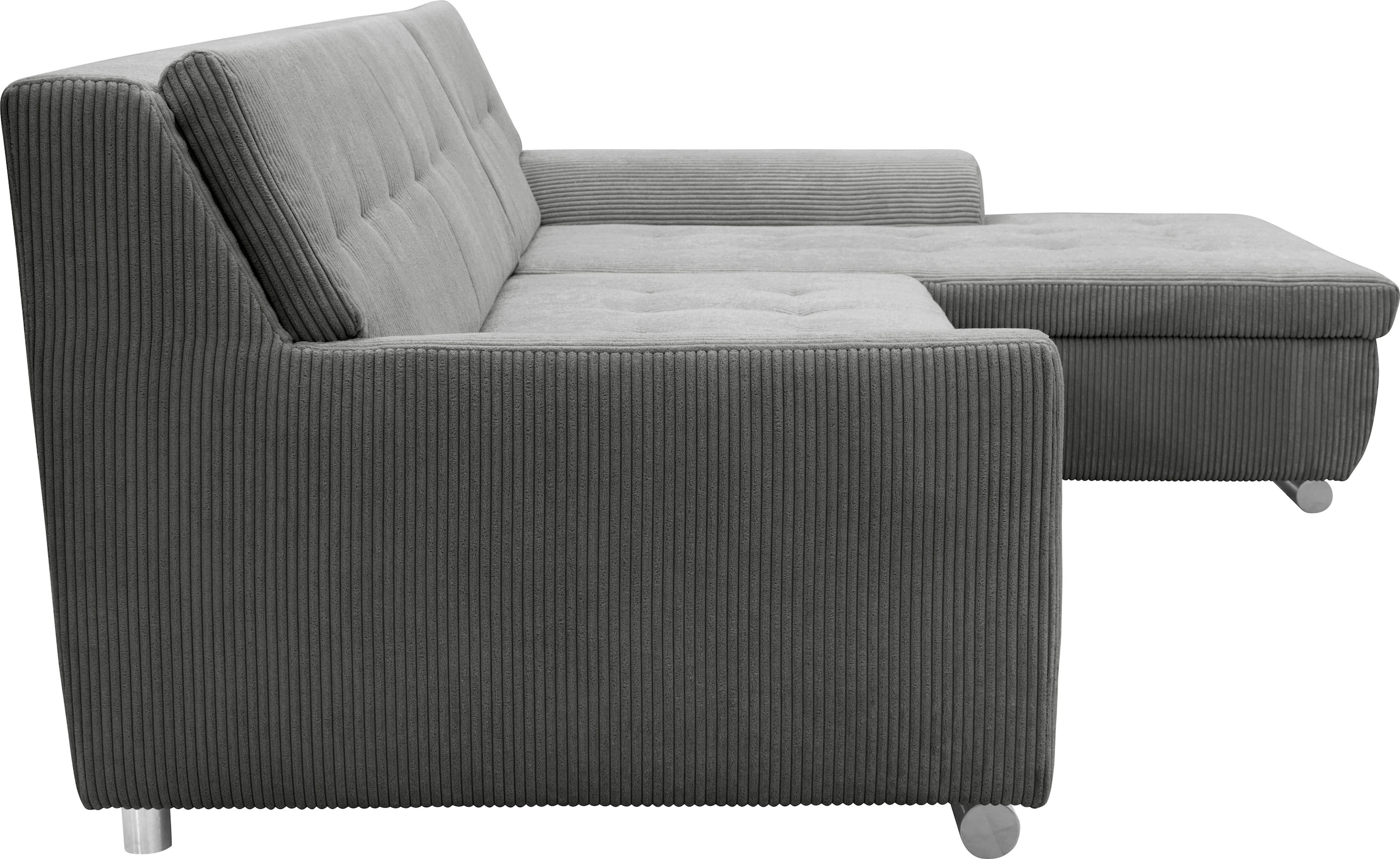 DOMO collection Ecksofa Treviso, wahlweise mit Bettfunktion, incl. Zierkissen