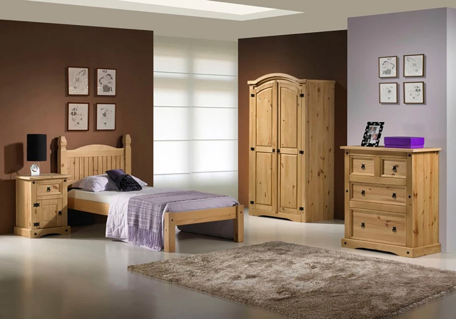 Home affaire Nachtkommode, im Landhaus-Stil