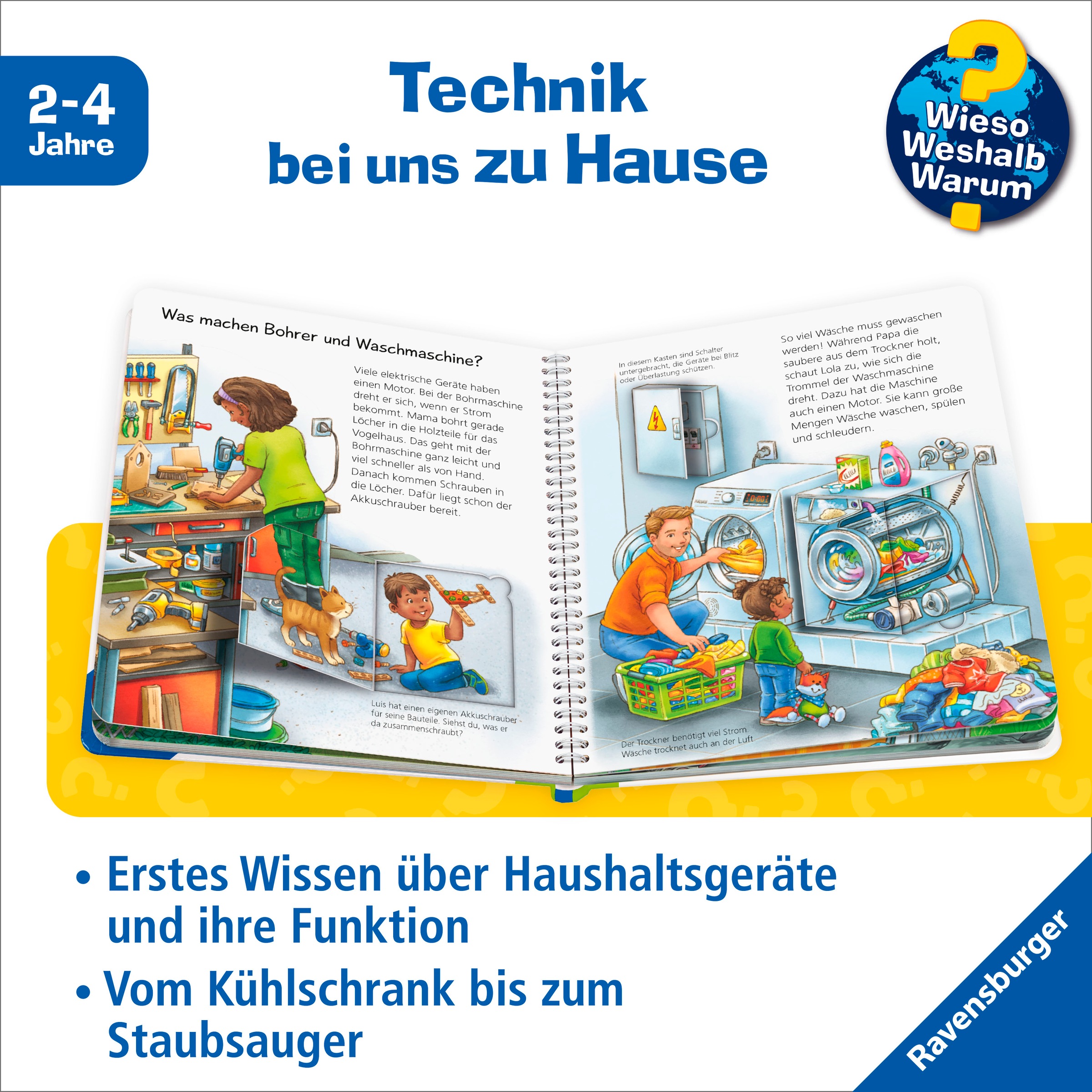 Ravensburger Buch »Wieso? Weshalb? Warum? junior, Band 76: Bohrer, Lampe, Spülmaschine«, Made in Europe