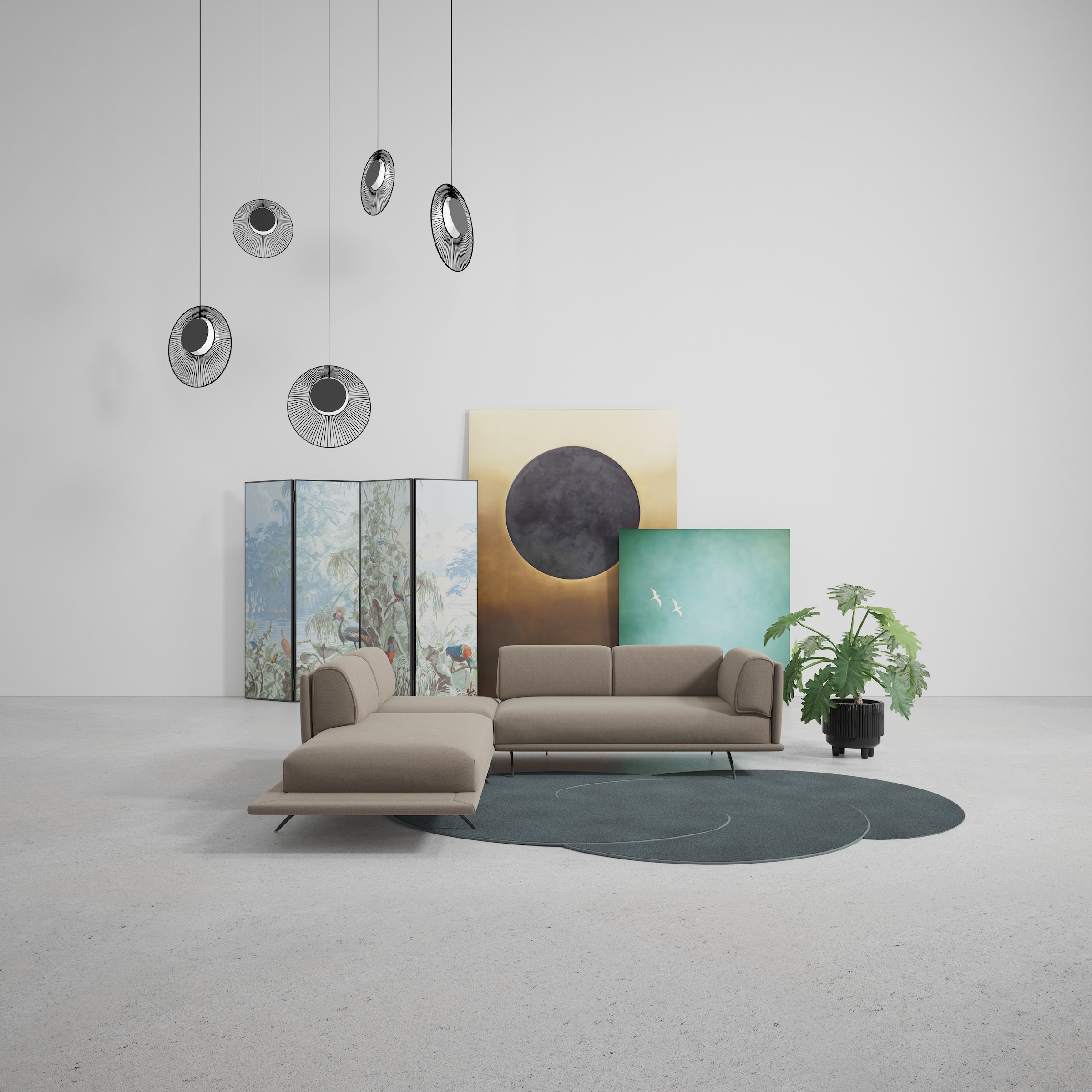 machalke® Ecksofa »benito, L-Form«, mit bezogenem Sockel
