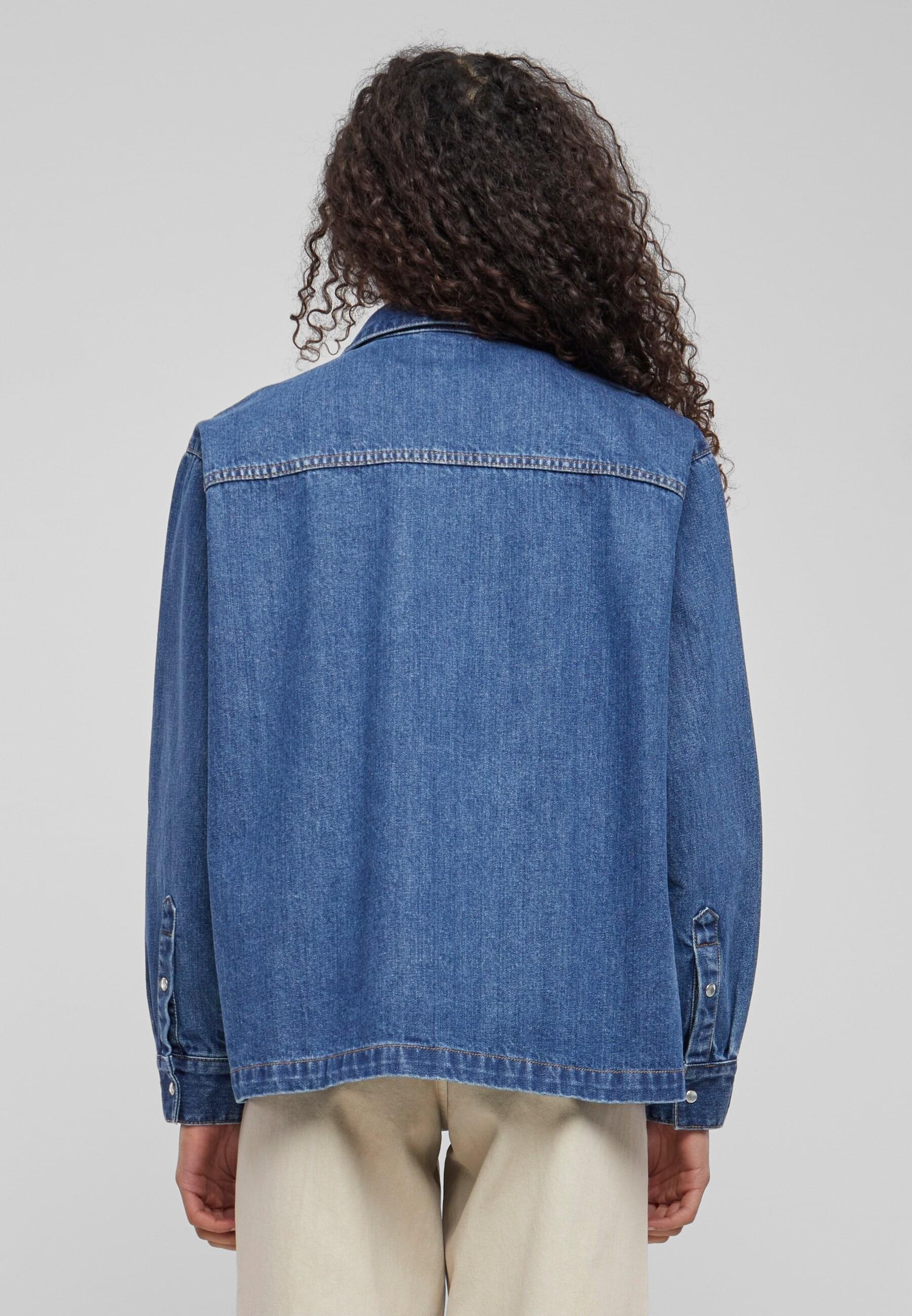 URBAN CLASSICS Langarmhemd »Urban Classics Damen Ladies Oversized Denim Shirt«