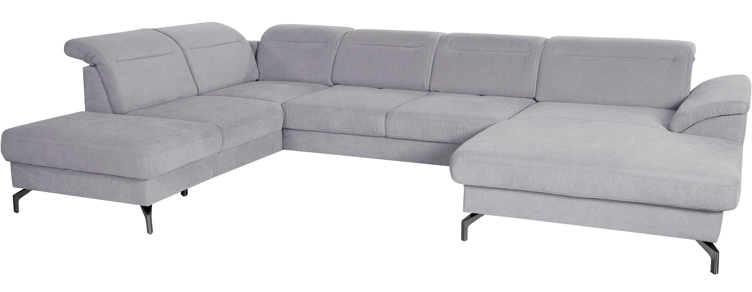 sit&more Wohnlandschaft »Percy U-Form«, 15 cm Fußhöhe, Sitztiefenverstellun günstig online kaufen