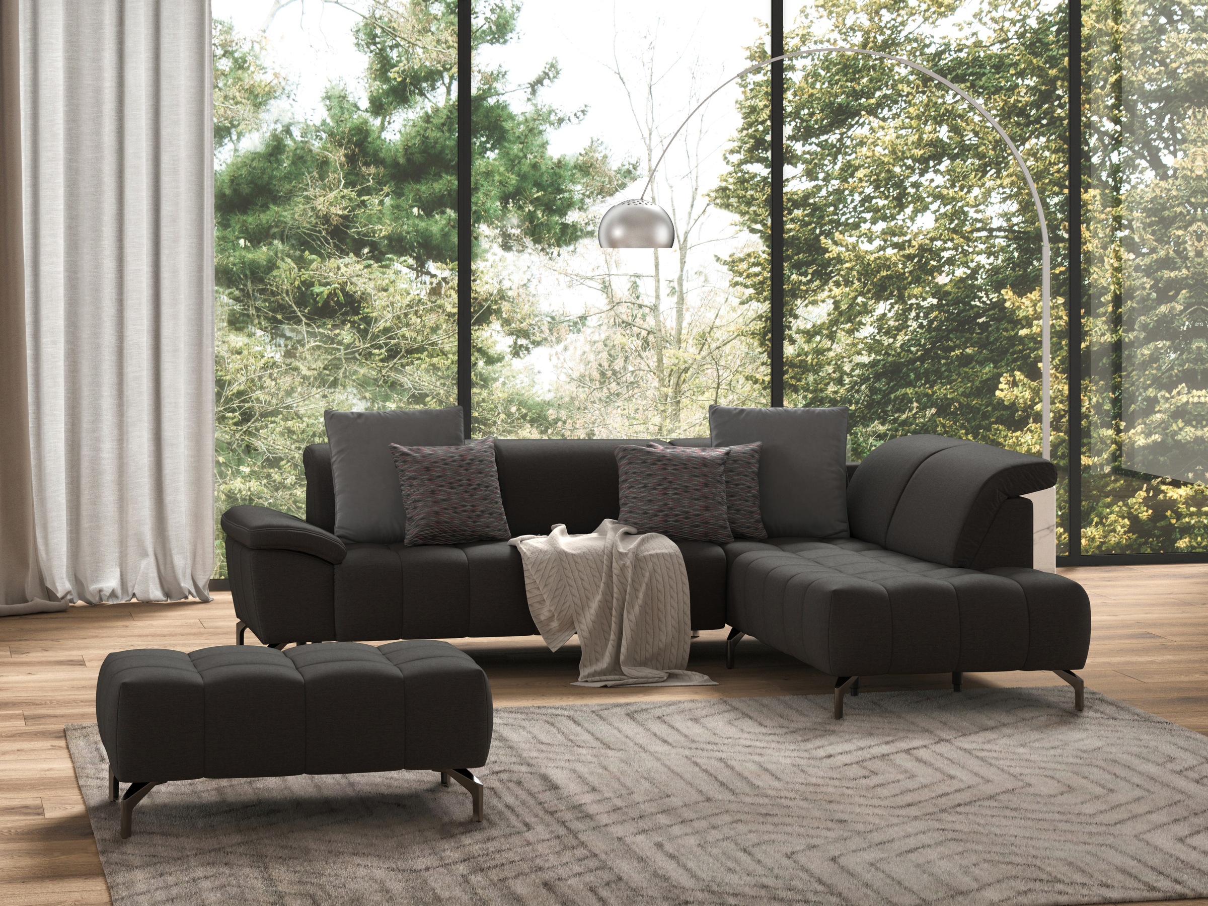 sit&more Ecksofa »Cool L-Form«, wahlweise mit Kopfteilverstellung und Vorzi günstig online kaufen