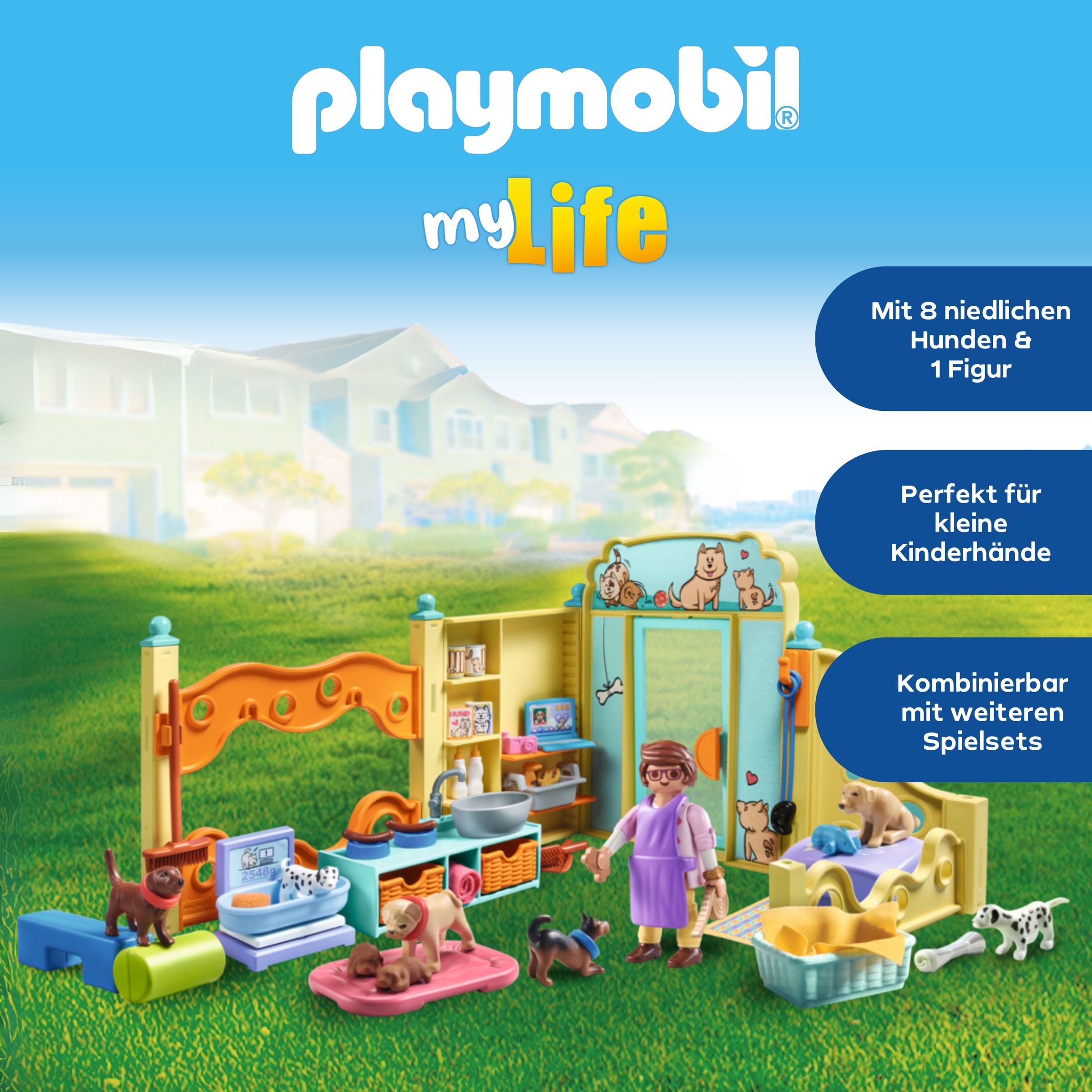 Playmobil® Konstruktions-Spielset »Welpenhaus (71743), Playmobil My Life«, (94 St.)