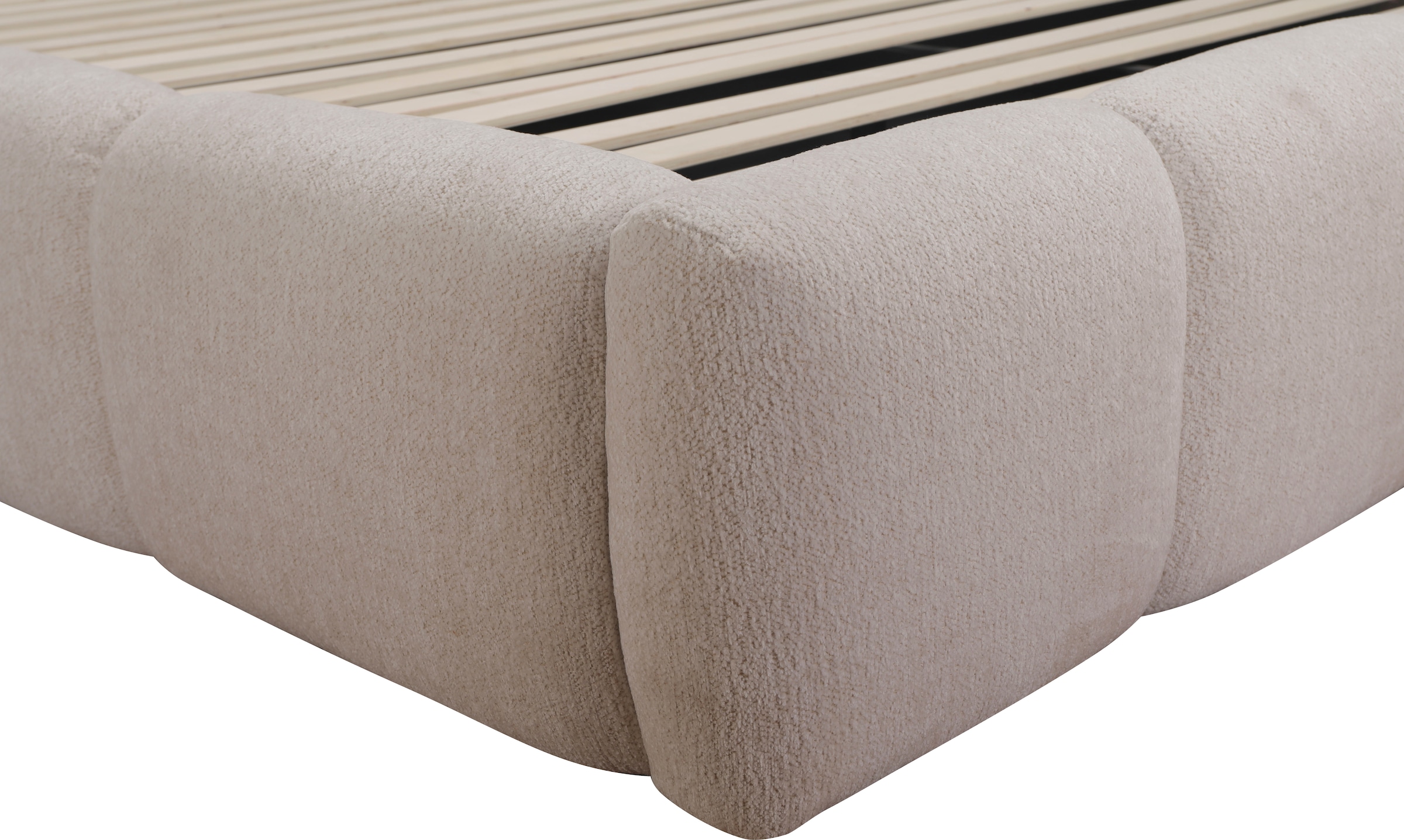 Home affaire Polsterbett »MERLINDA in der Breite 180cm, inkl. Lattenrost und Bettkasten« gepolstertes Kopfteil und Rahmen, Bezug im Chenillecharakter