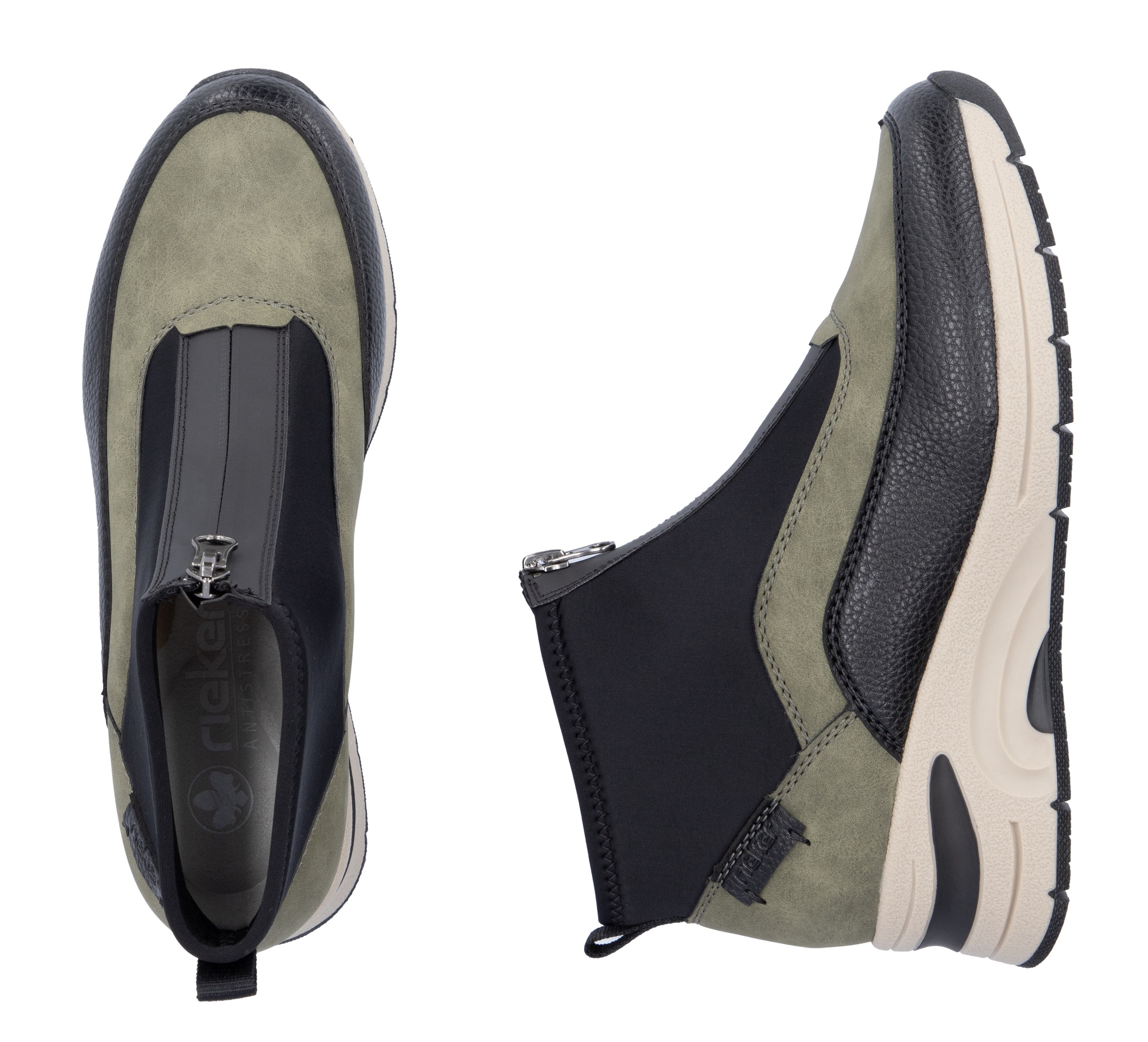 Rieker Sneaker, Freizeitschuh, High Top Sneaker, Stiefelette mit modischer Laufsohle