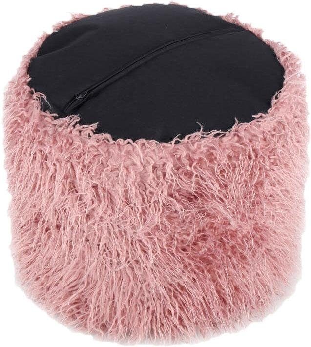 Kayoom Pouf »Fellpouf Bobtail 125, Fellhocker in zweifarbigem Design«, (1 St.), modern, dekorativ, kindersicherer Reißverschluss an der Unterseite