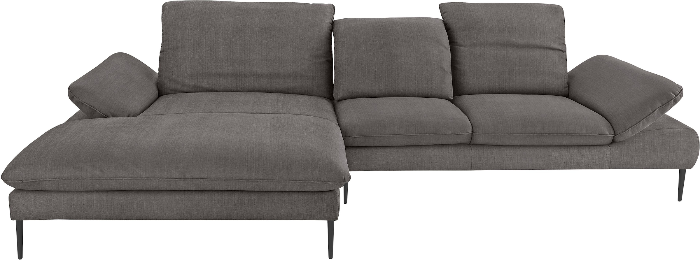 W.SCHILLIG Ecksofa »enjoy&MORE, Designsofa, bequem, zeitlos und elegant, L-Form«, Sitztiefenverstellung, Füße schwarz pulverbeschichtet, Breite 340 cm