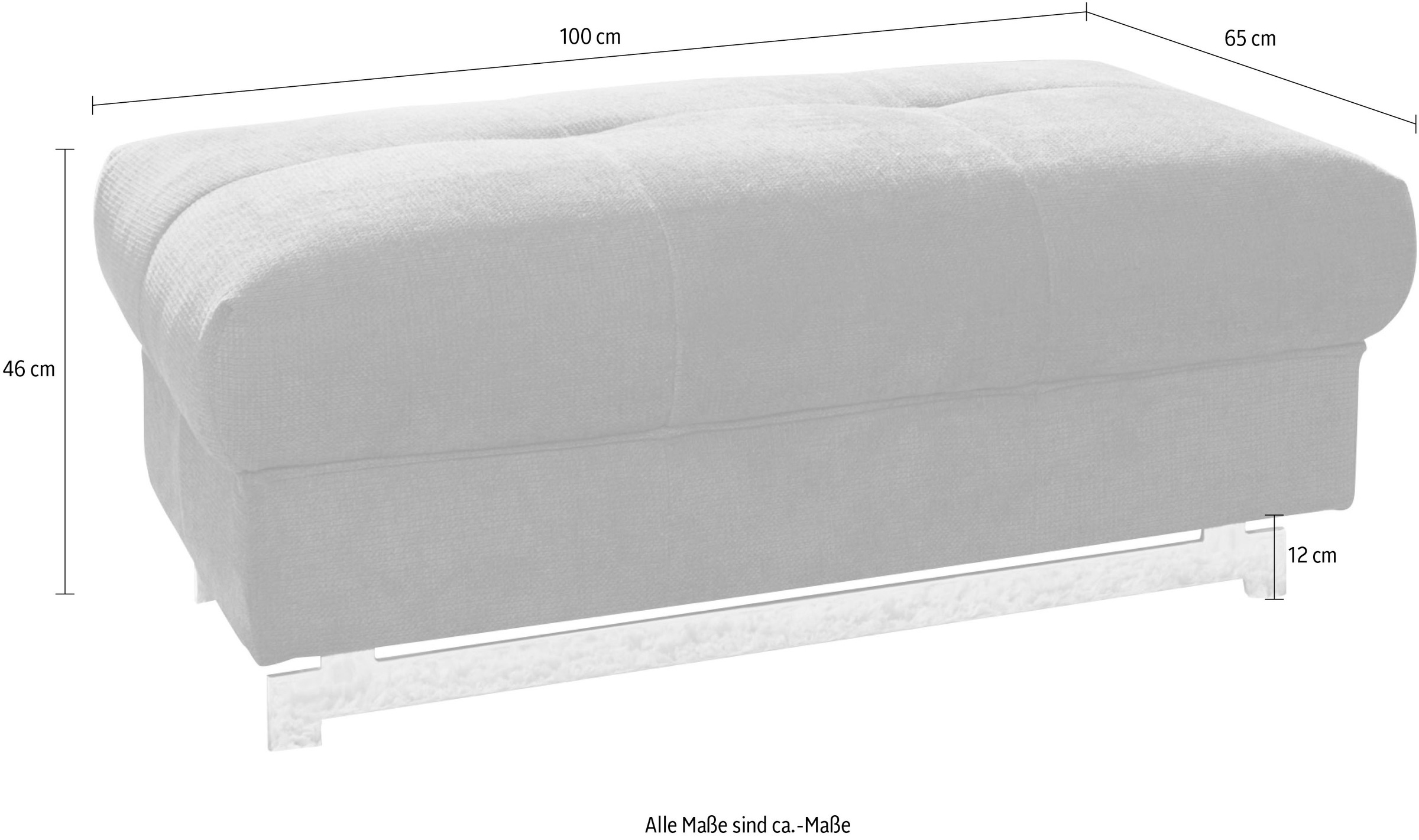 COTTA Polstergarnitur »Chef L-Form«, (Set, 2 tlg.), Set bestehend aus: Ecksofa mit Kopfteilverstellung & Hocker