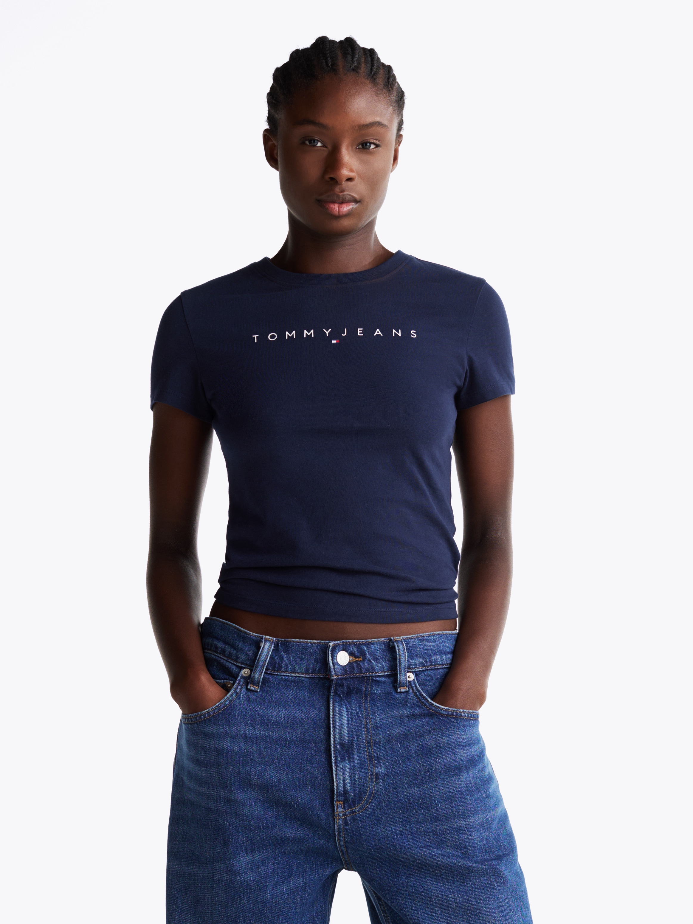 Tommy Jeans Curve T-Shirt »TJW SLIM LINEAR TEE EXT«, in Große Größen