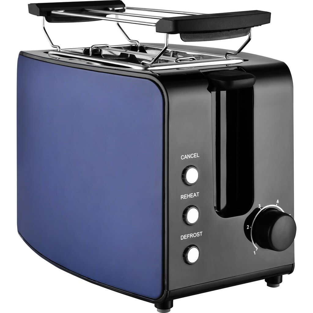 Team Kalorik Toaster »TKG TO 1220 BU«, 2 kurze Schlitze, 750 W, mit Toastzentrierung