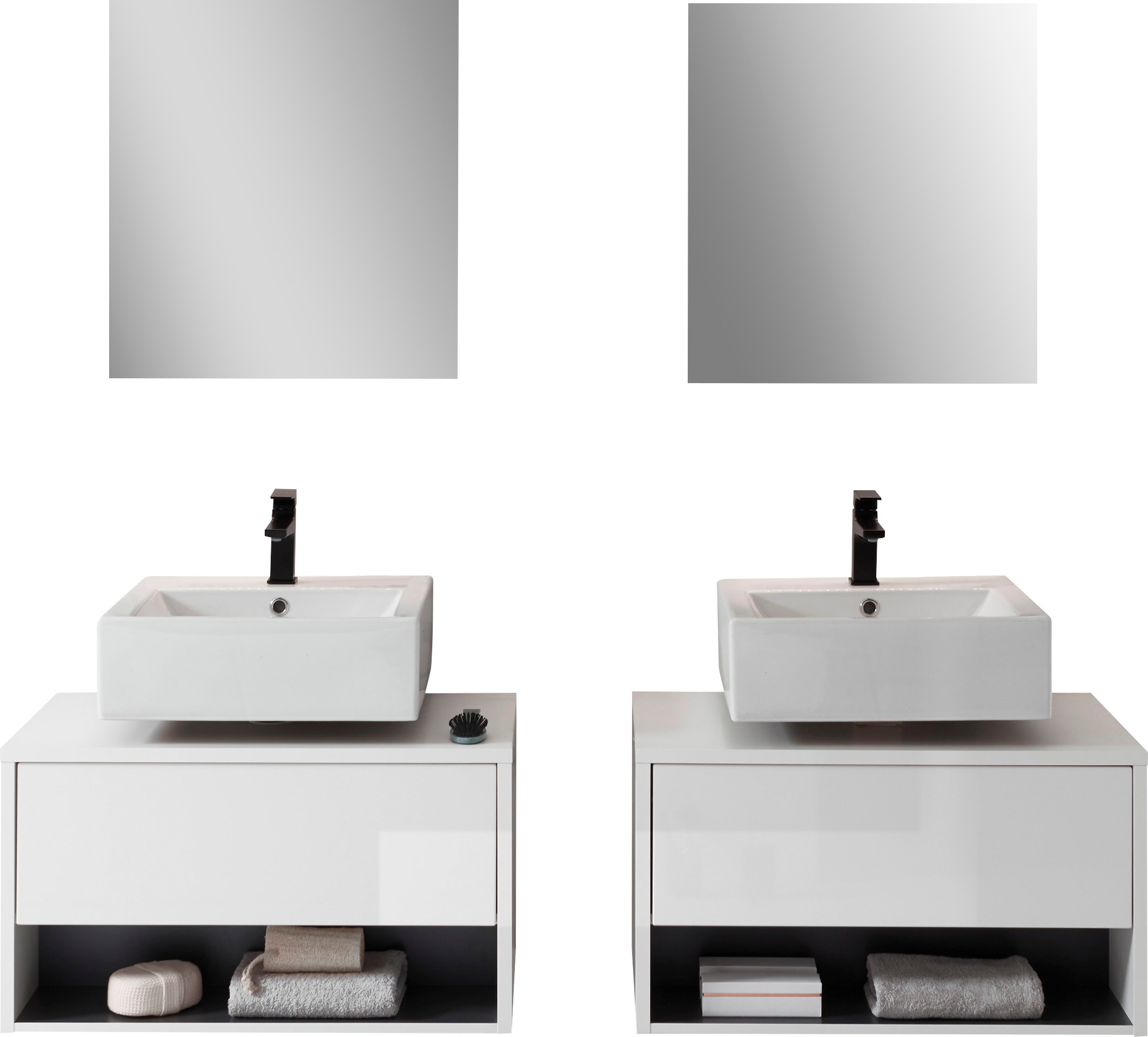 PLACES OF STYLE Badmöbel-Set »Studio Line, Bad im modernen Design, 6-teilig günstig online kaufen