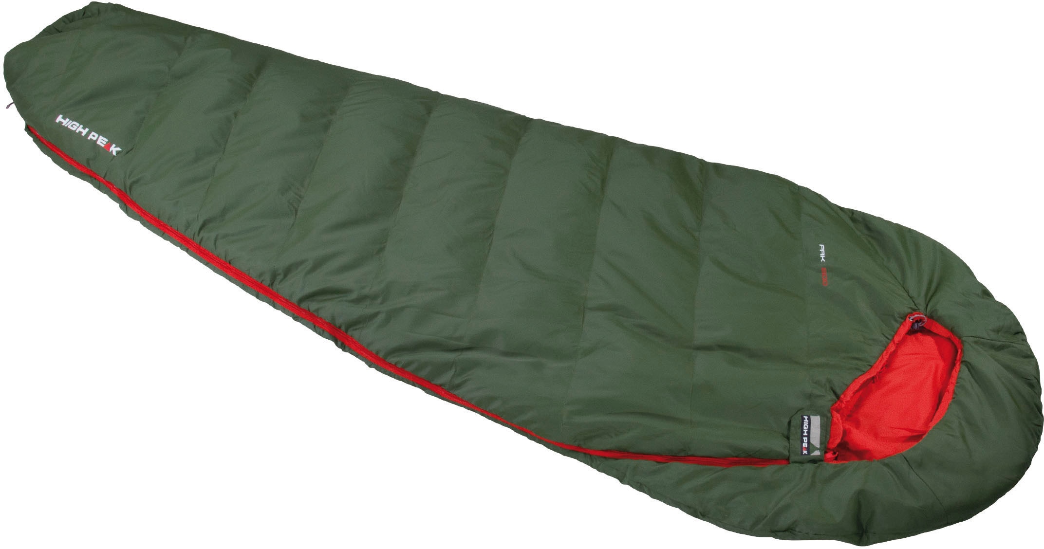 Mumienschlafsack "Schlafsack Pak 600 Eco" grün/rot B/L: 75 cm x 210 cm