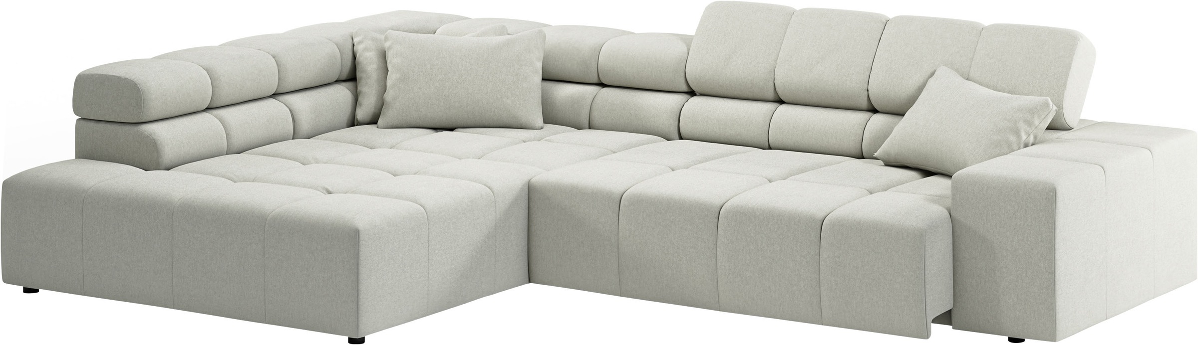 INOSIGN Ecksofa »Ancona incl. Kopfteilverstellung, OTTOs Choice, Breite 319cm, L-Form«, wahlweise motorische Sitztiefenverstellung, auch in Cord + Easy Care
