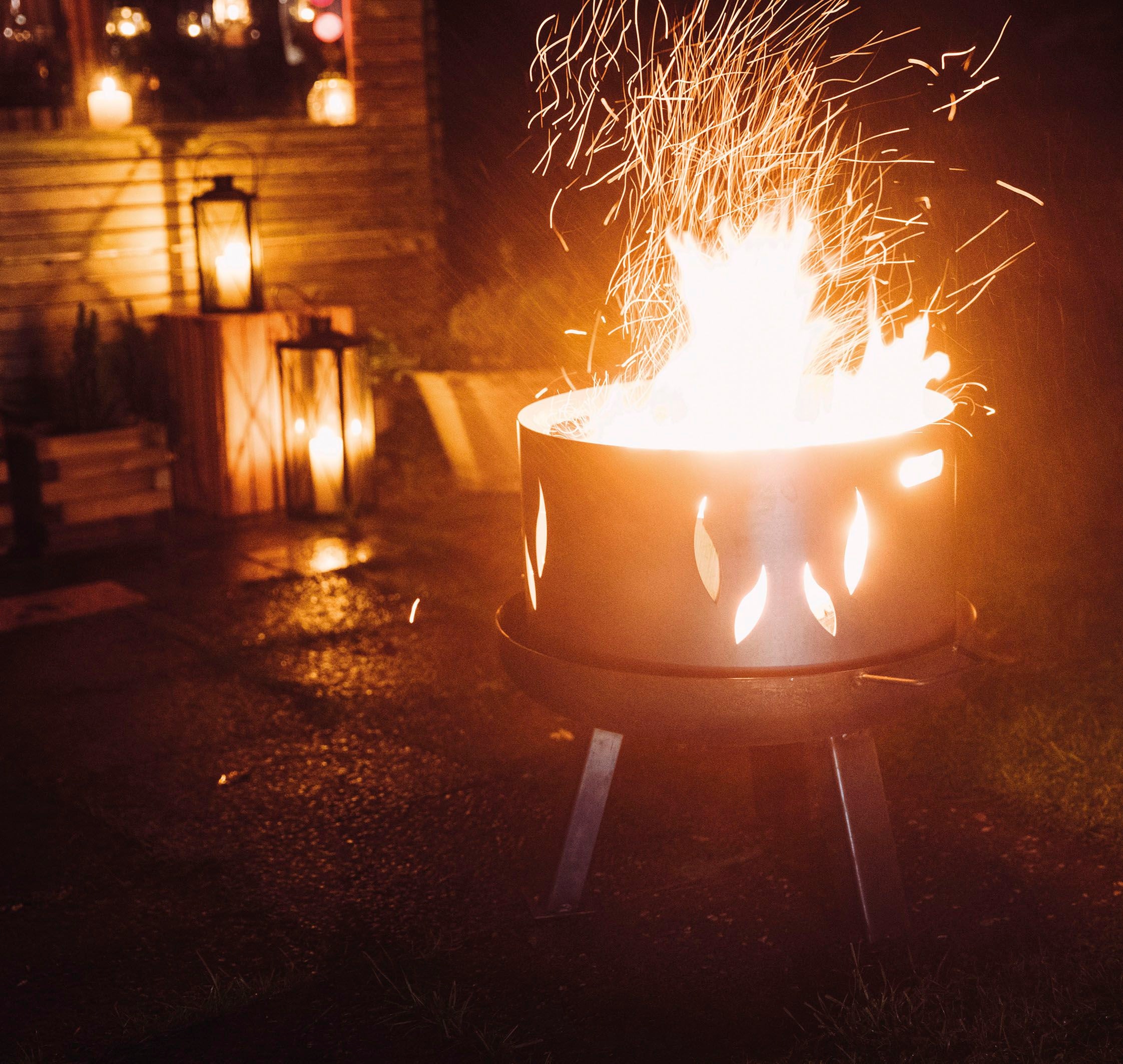 Siena Garden Feuerschale »XXL anthrazit Ø 55 cm«, (1 St.), langlebiges Produkt, Stahl unbehandelt