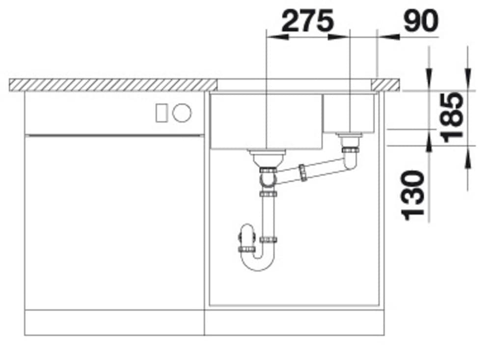 Blanco Küchenspüle »SUBLINE 350/150-U« 1 Stk. tlg. erhältlich in mehreren Farben