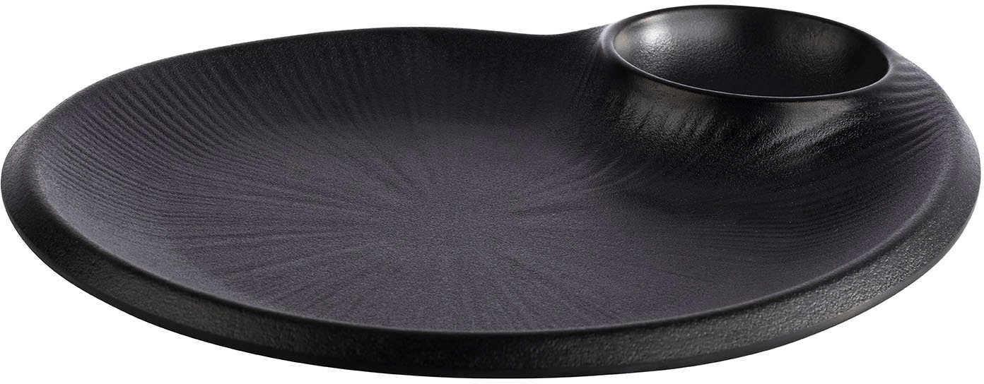 APS Servierschale »NERO« aus Melamin 24x20 cm, H:2,5 cm, mit integriertem D günstig online kaufen