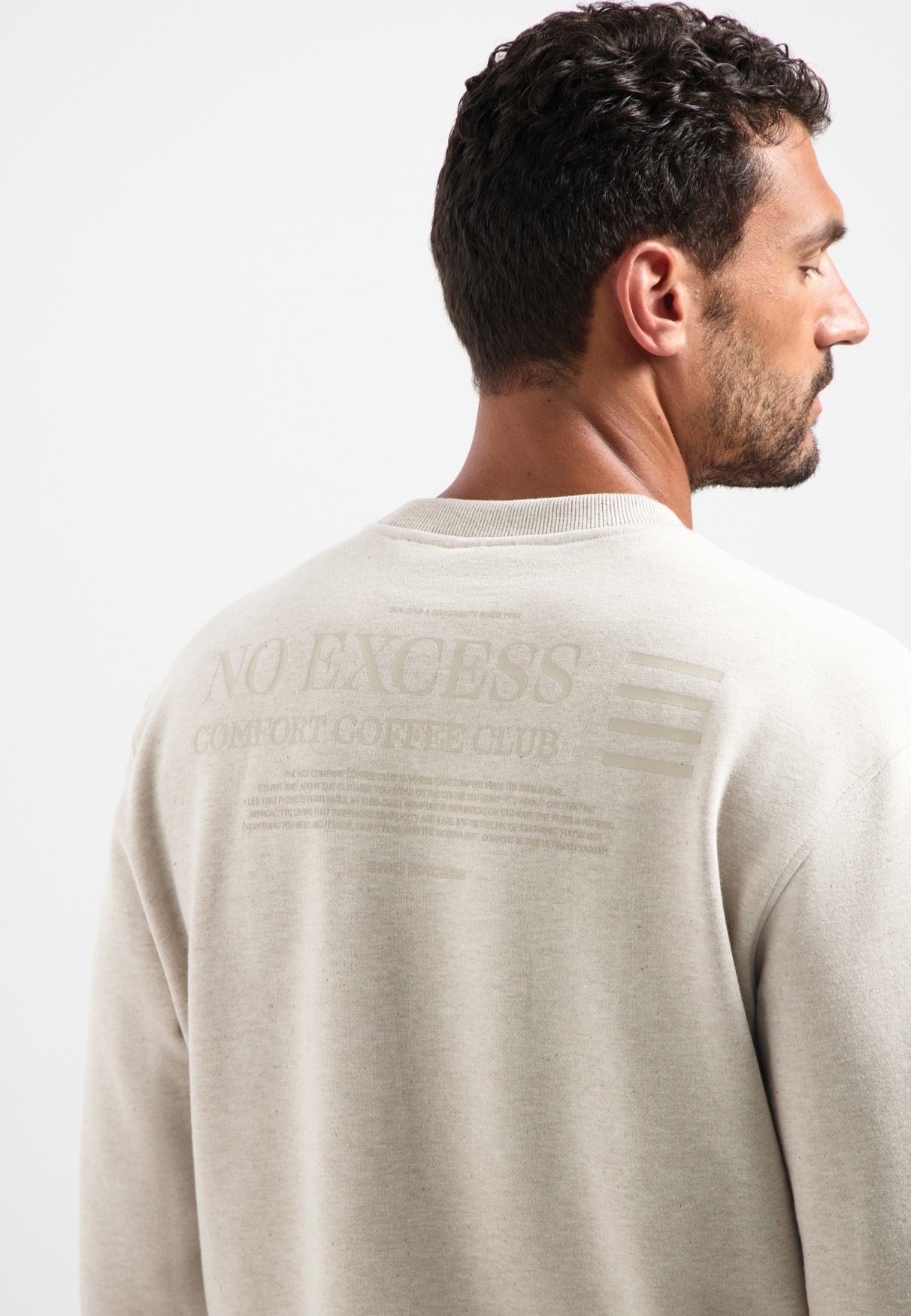 NO EXCESS Sweater »No Excess Sweater mit Rückenprint«