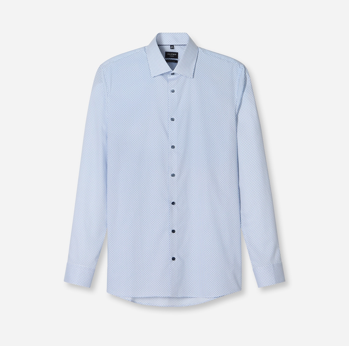 OLYMP Langarmhemd »No 6 six« super slim, New York Kentkragen, gemustert, Businesshemd