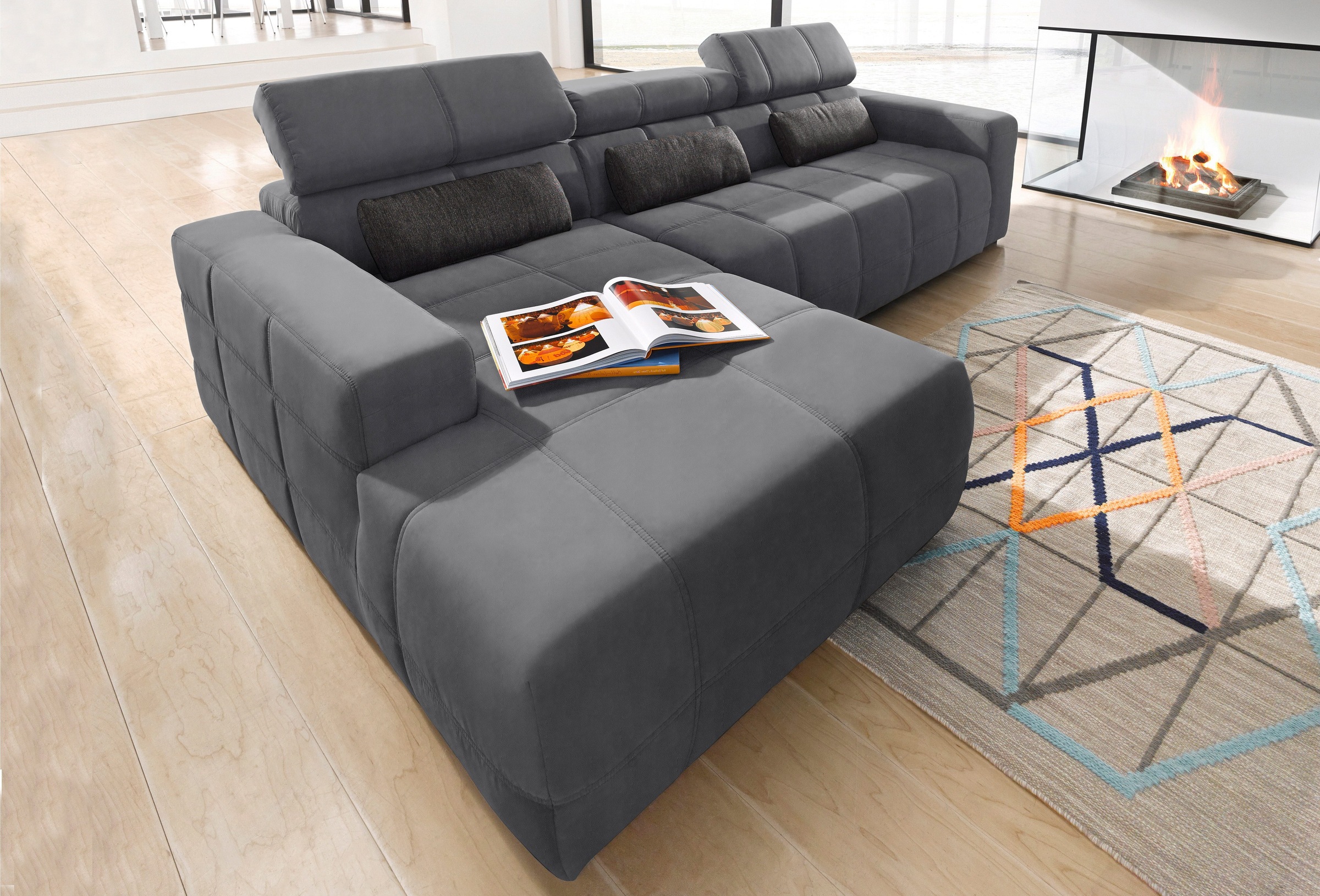 DOMO collection Ecksofa »Brandon große Ausführung B/T/H: 289/177/80 cm, auc günstig online kaufen
