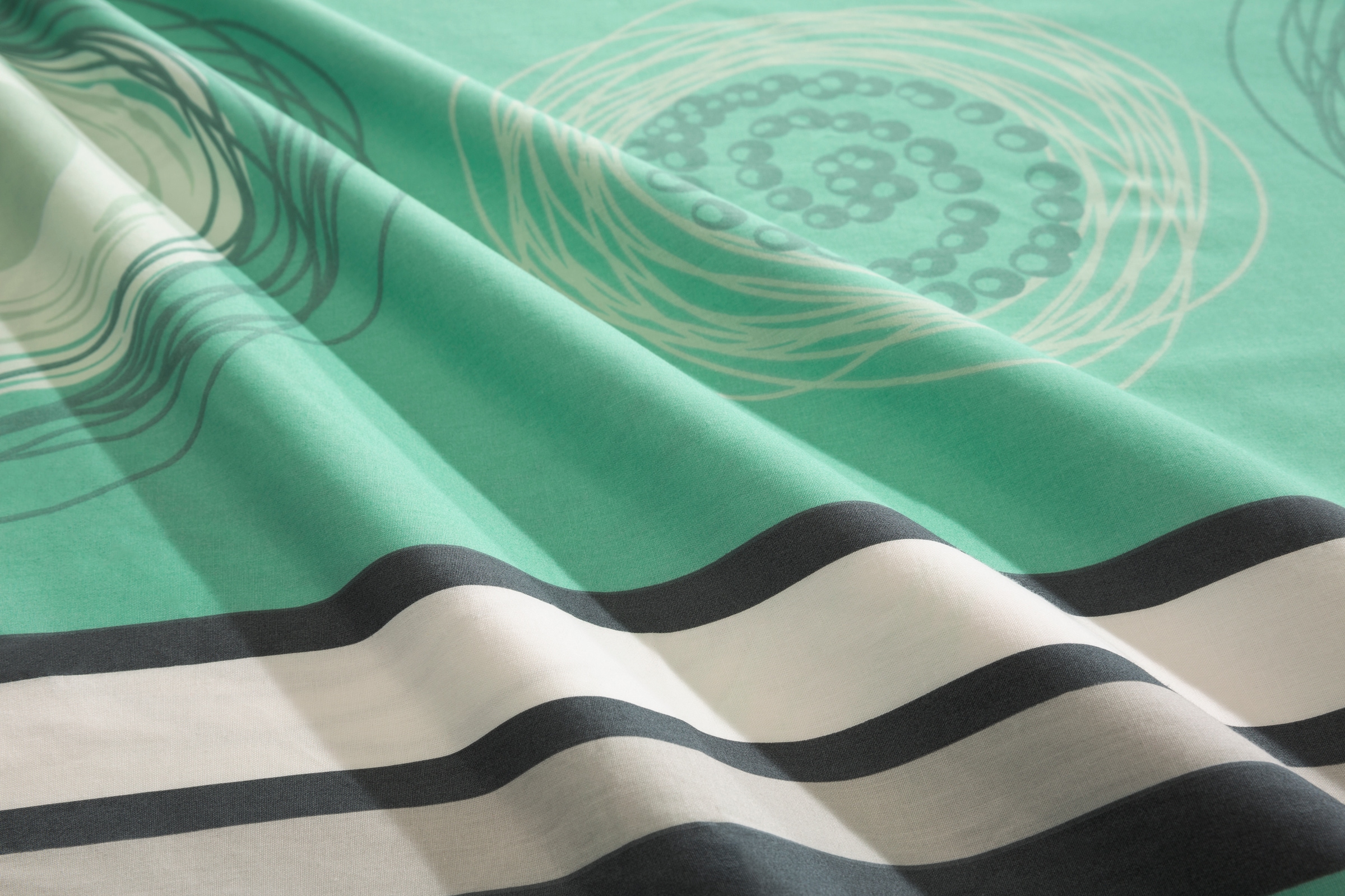 BIERBAUM Bettwäsche »Florielle« 2 Stk. tlg. in Gr. 135x200 oder 155x220 cm, 100% Baumwolle, Kreise